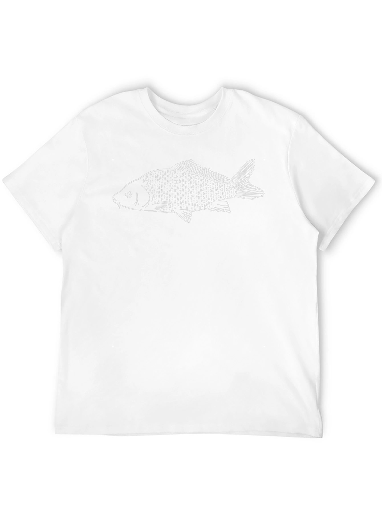 Cool Carp Fish Graphic T-Shirt - Black