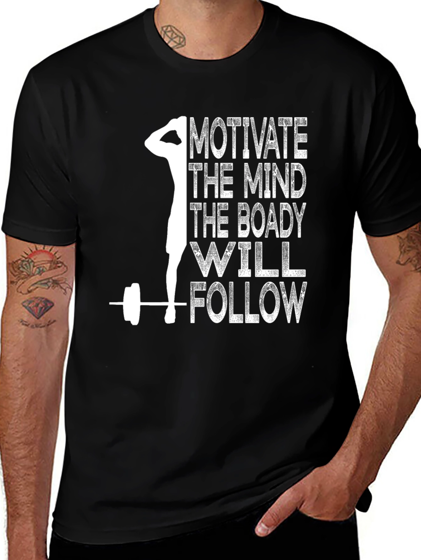 Motivate the Mind T-Shirt - Gym Workout Apparel