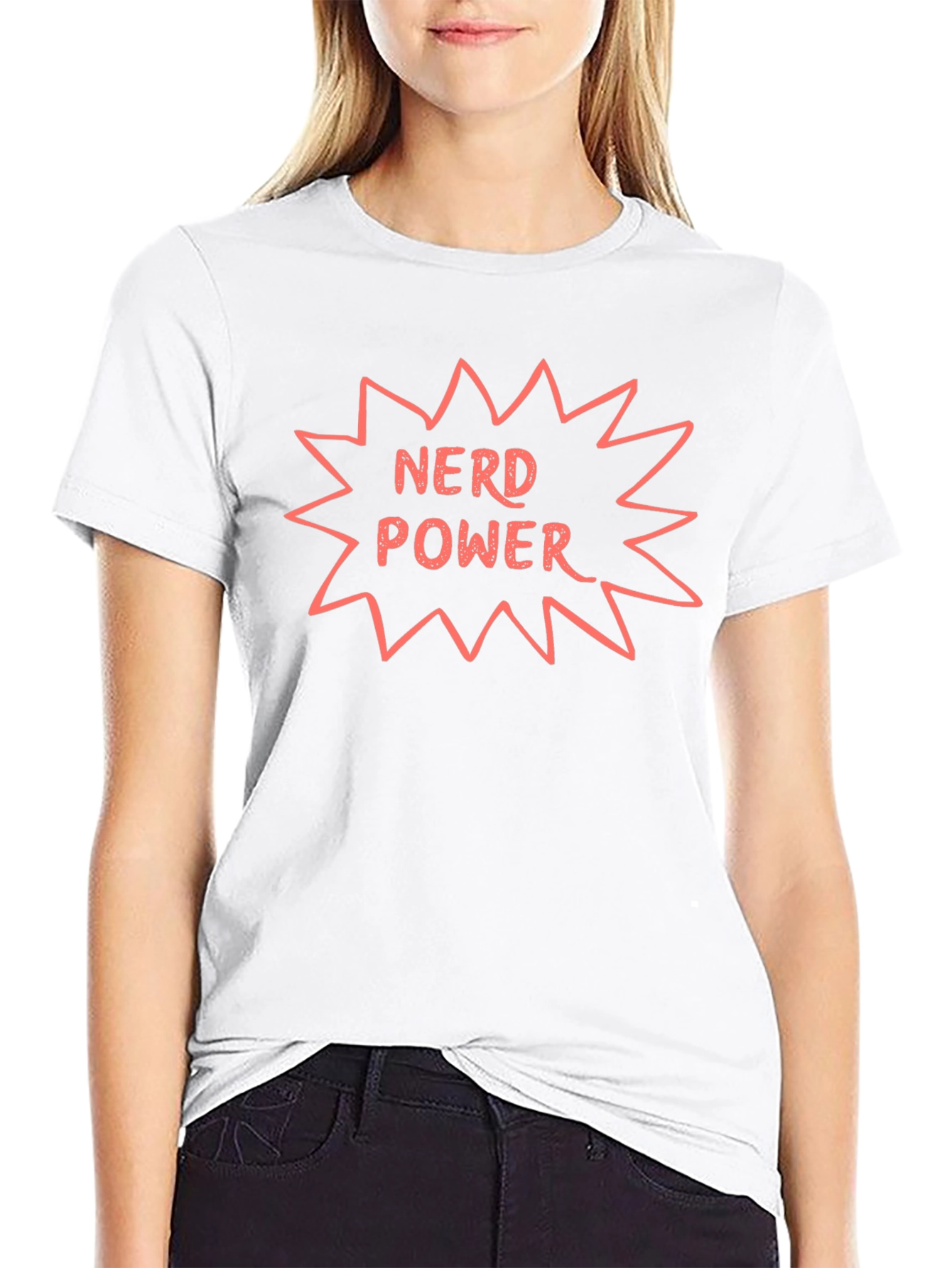 Nerd Power Graphic Tee - Bold Black T-Shirt