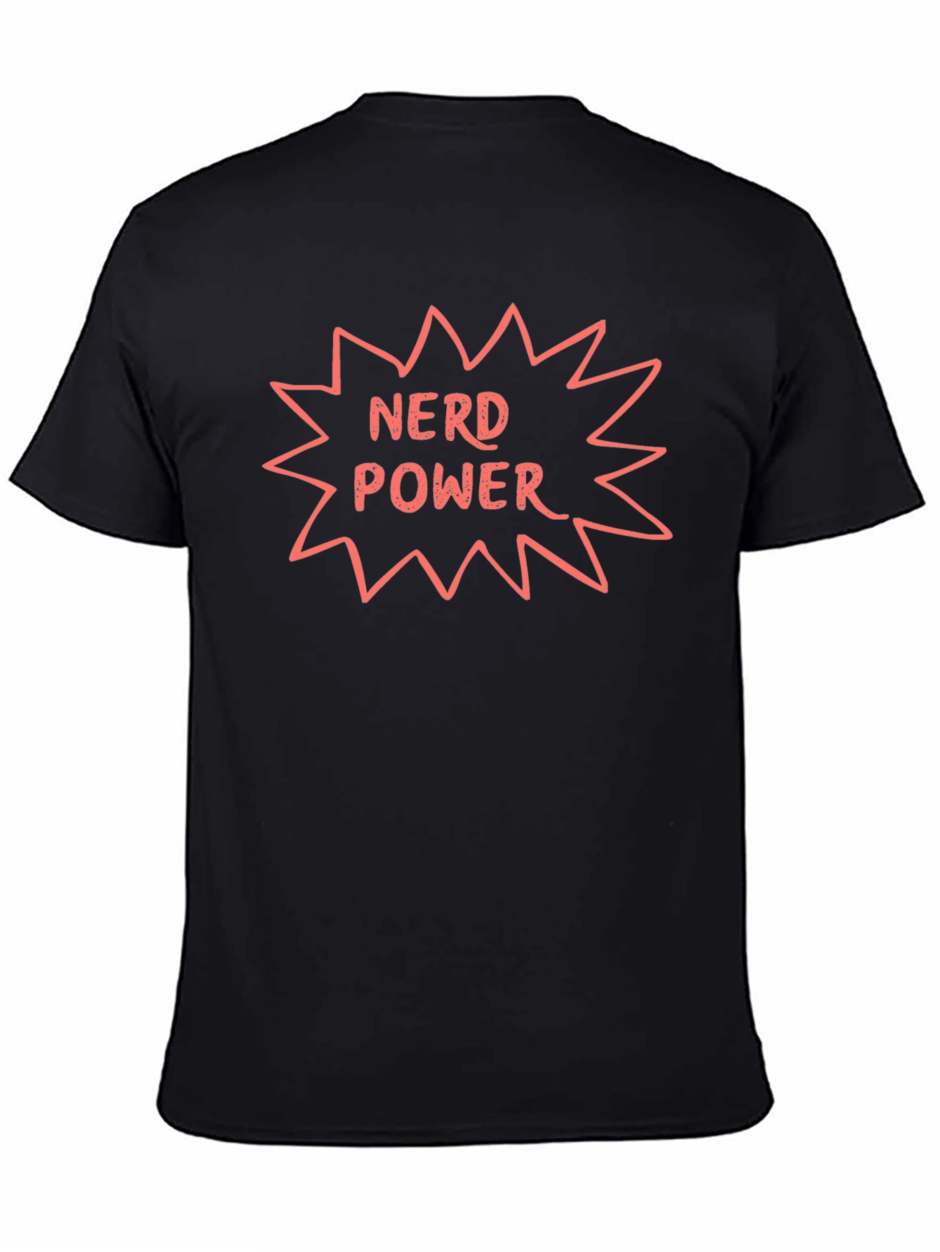 Nerd Power Graphic Tee - Bold Black T-Shirt