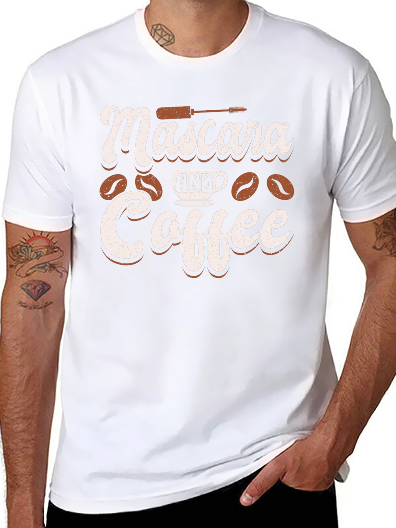 Mascara and Coffee Graphic Tee