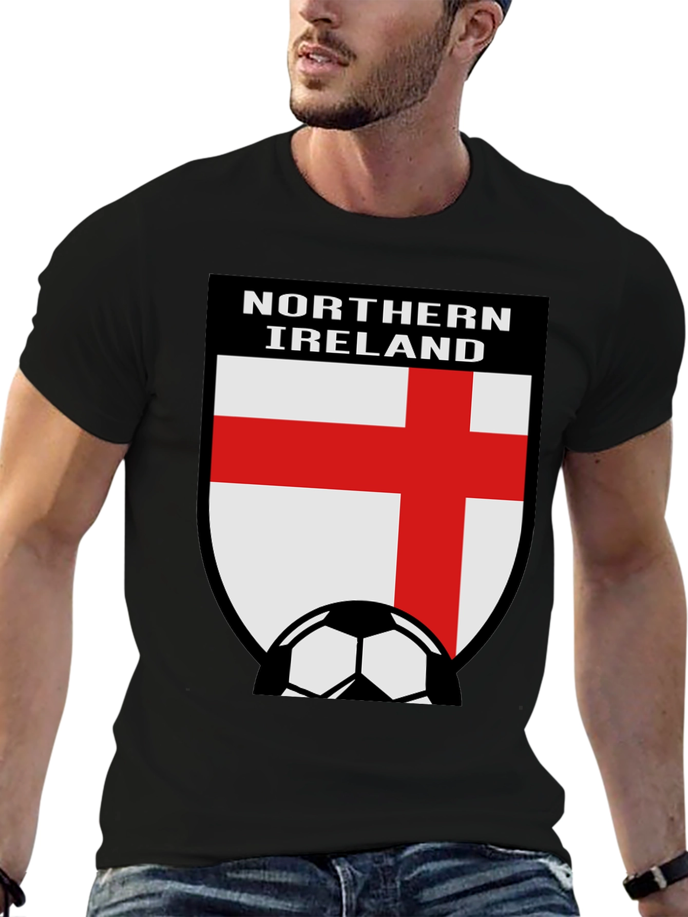 Northern Ireland Soccer Fan T-Shirt - Black