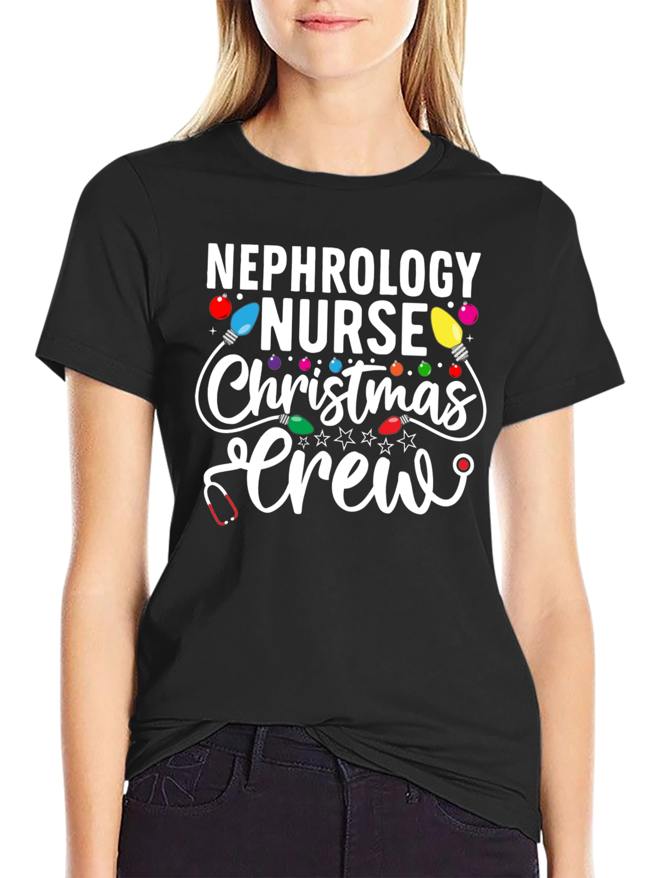 Nephrology Nurse Christmas Crew Graphic Tee