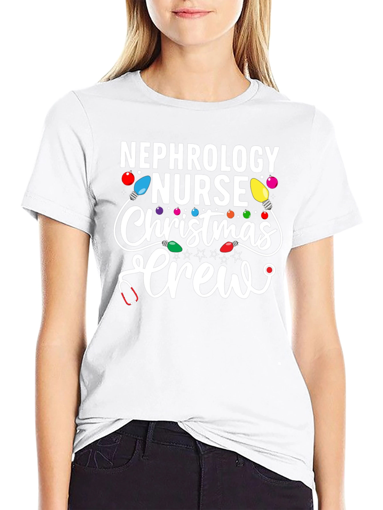 Nephrology Nurse Christmas Crew Graphic Tee