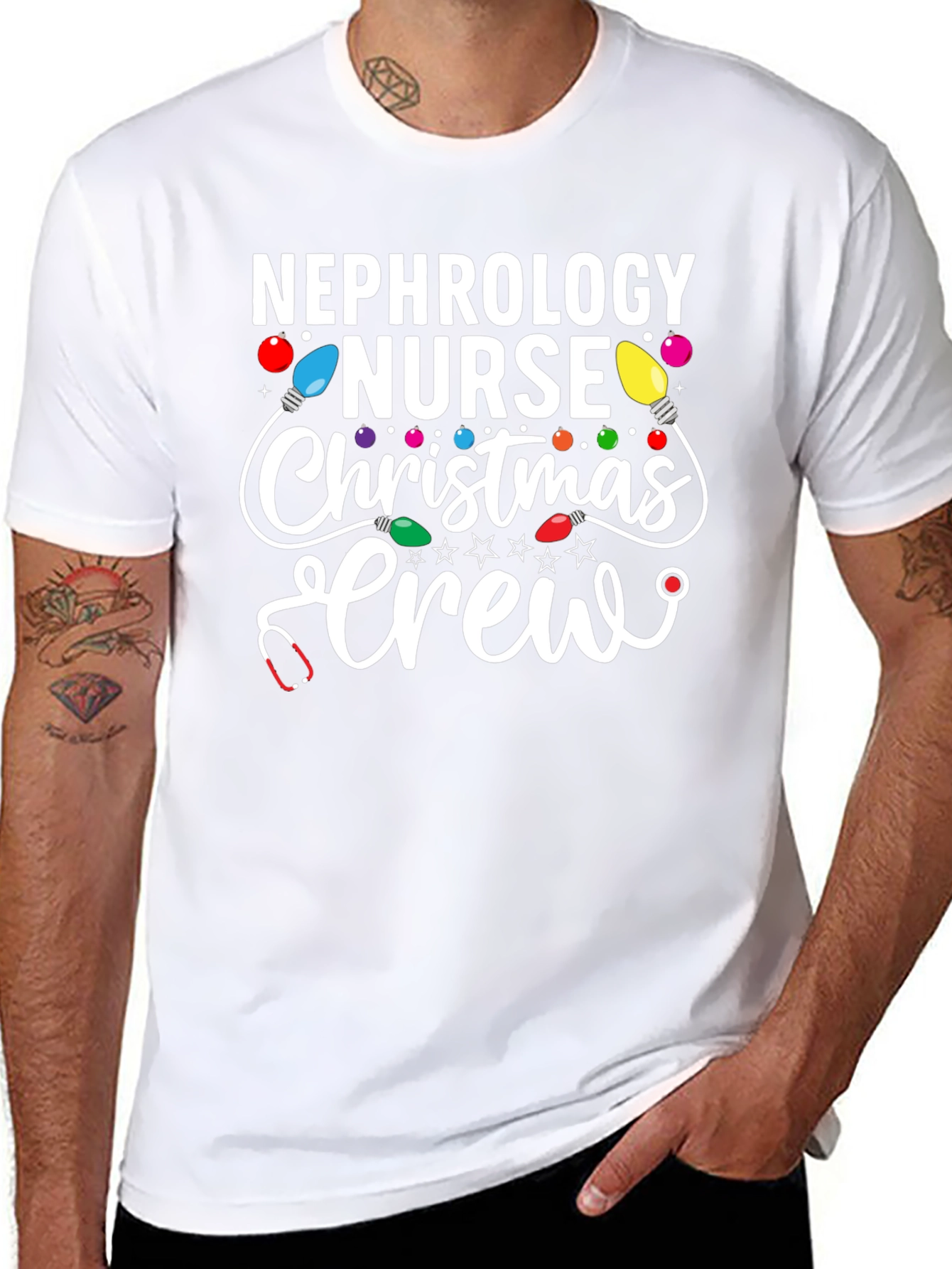 Nephrology Nurse Christmas Crew Graphic Tee