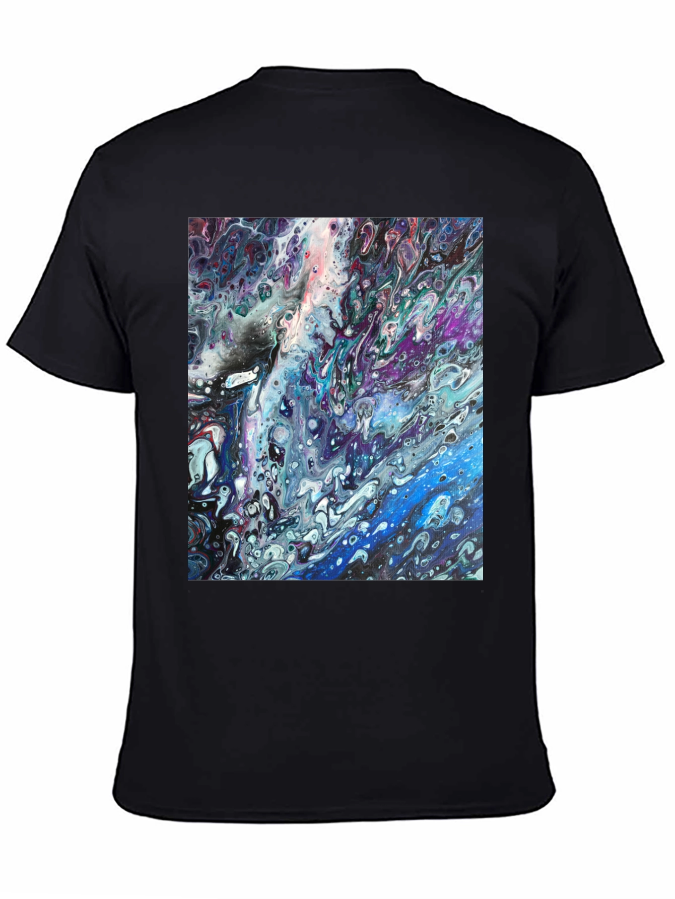 Abstract Art Graphic Tee - Modern Fluid Design