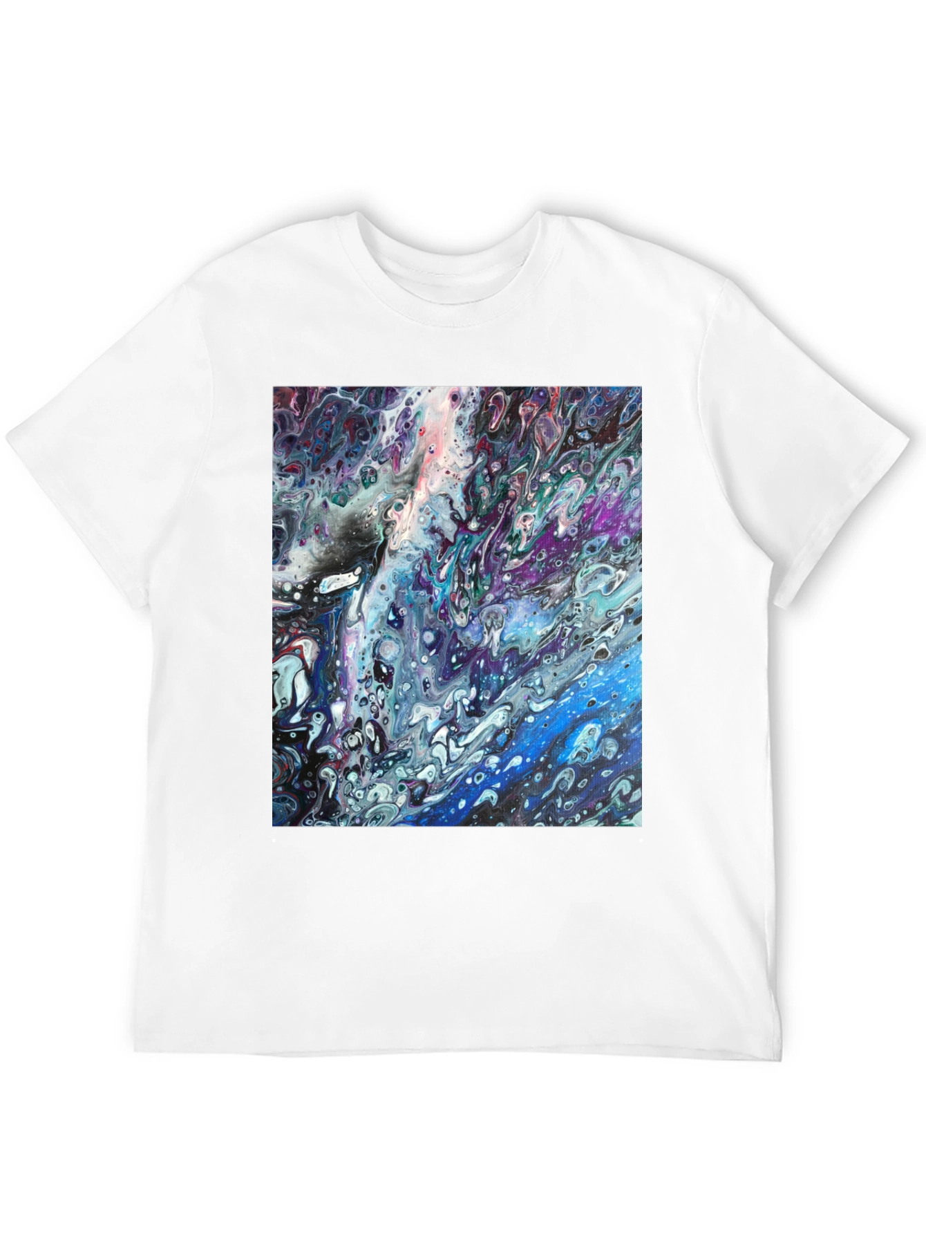 Abstract Art Graphic Tee - Modern Fluid Design