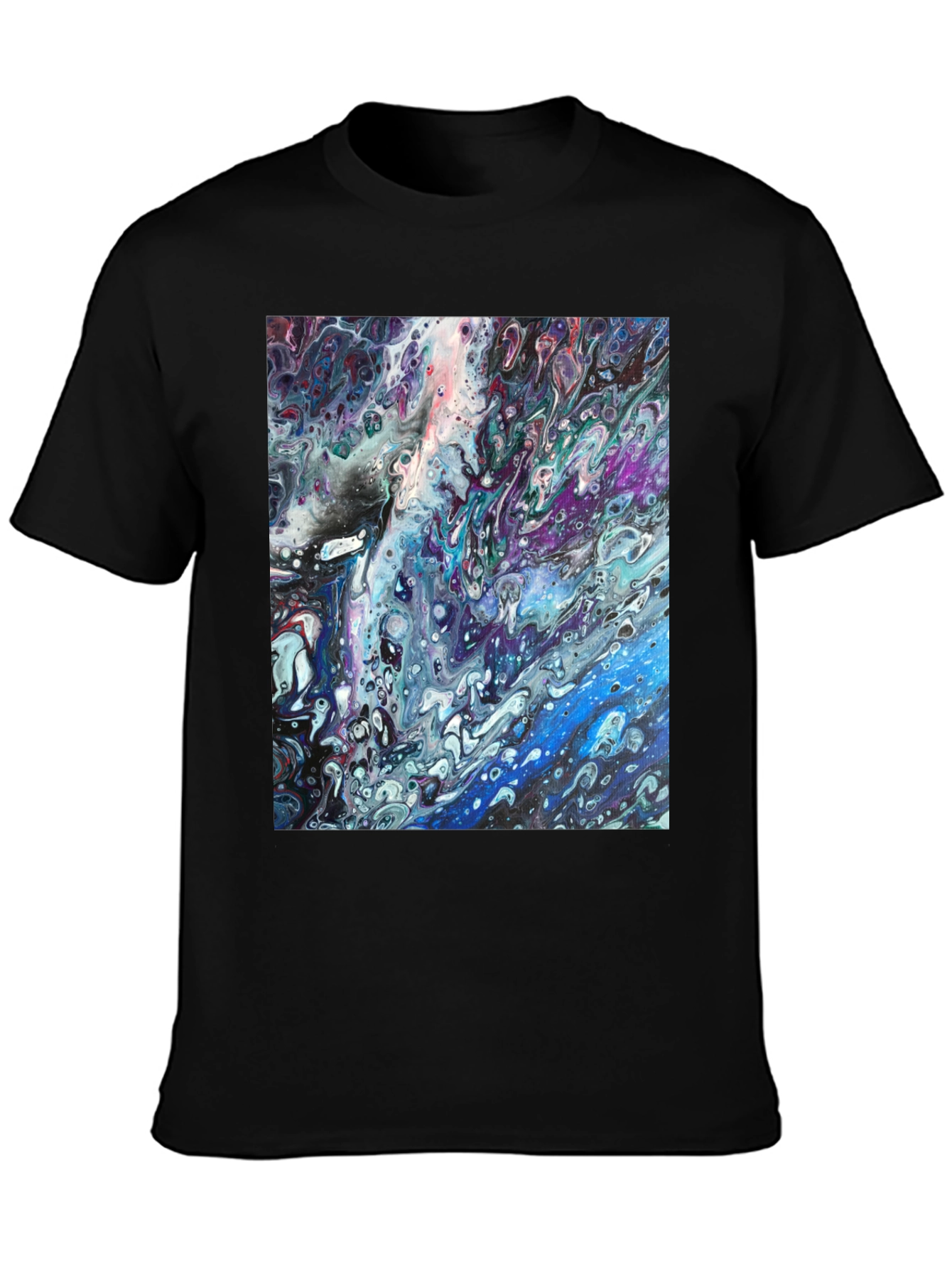 Abstract Art Graphic Tee - Modern Fluid Design