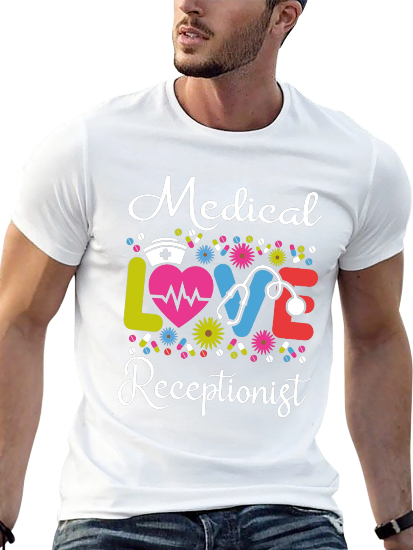 Medical Receptionist T-Shirt: Love & Profession