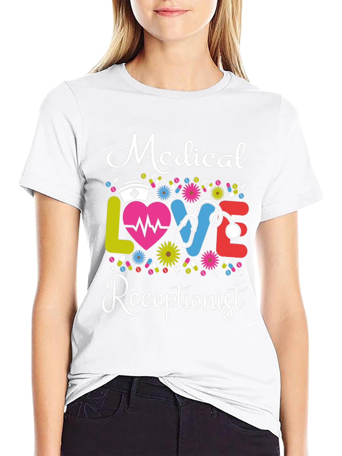 Medical Receptionist T-Shirt: Love & Profession