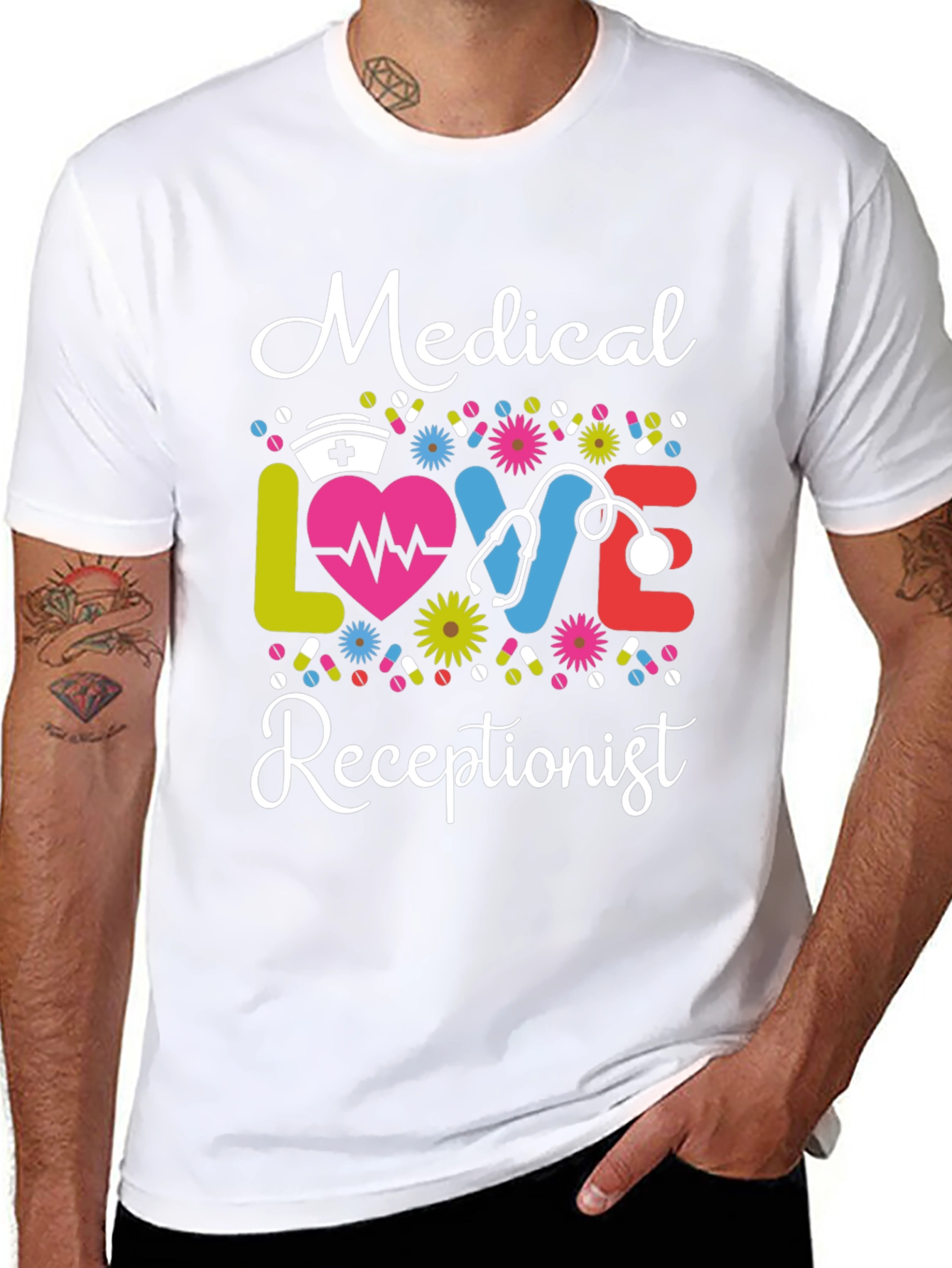 Medical Receptionist T-Shirt: Love & Profession