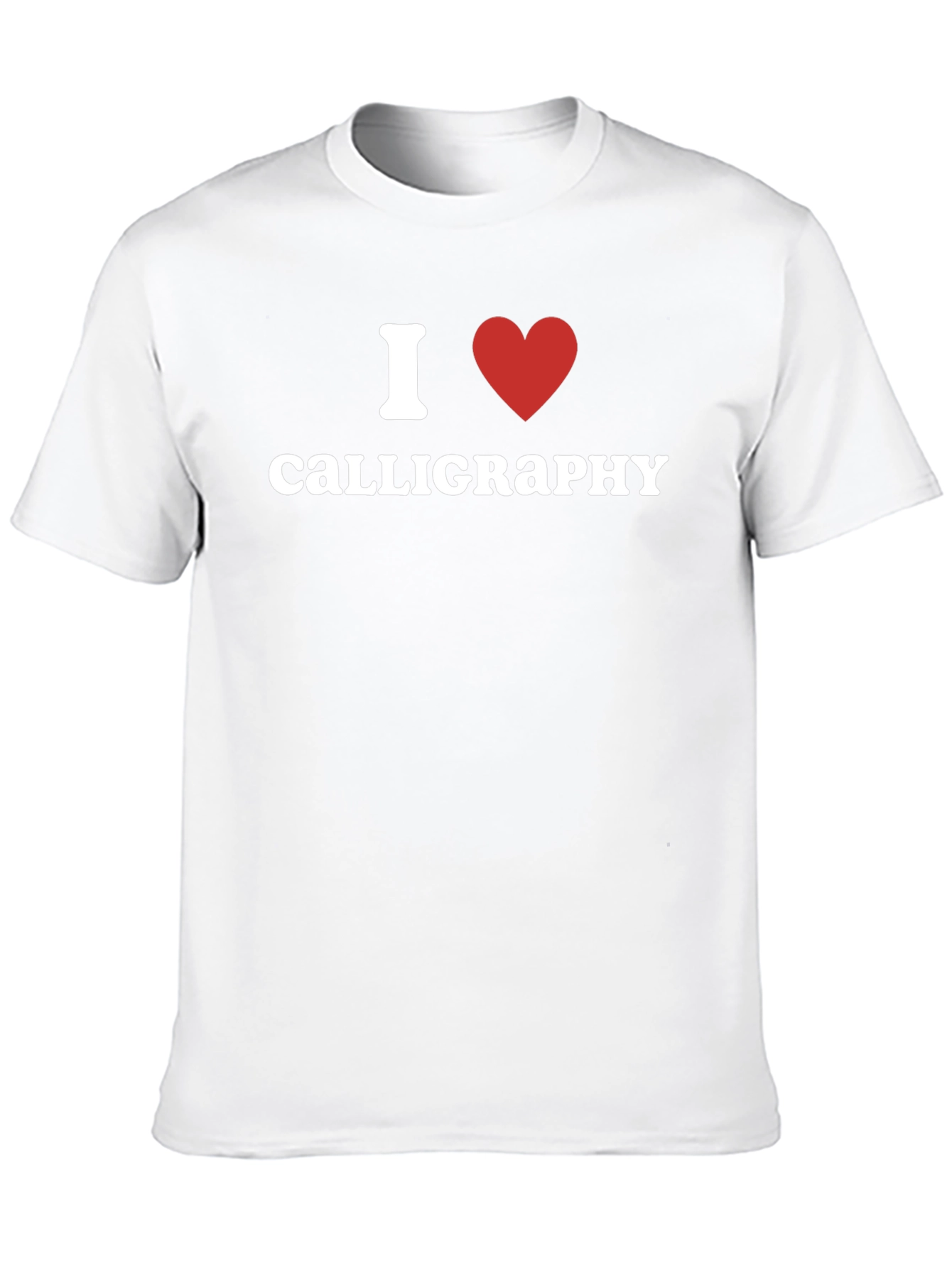 I Heart Calligraphy Black T-Shirt