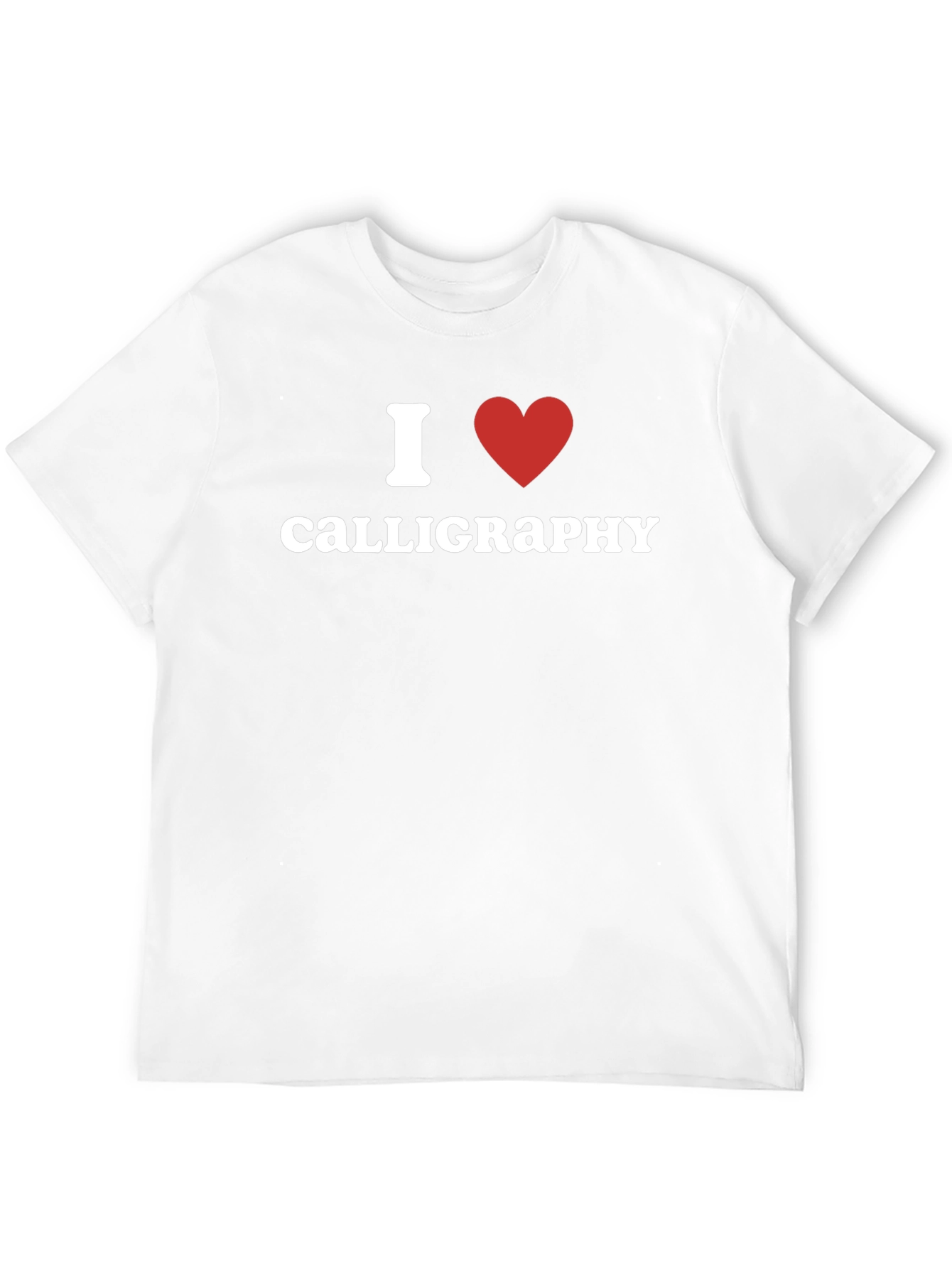 I Heart Calligraphy Black T-Shirt