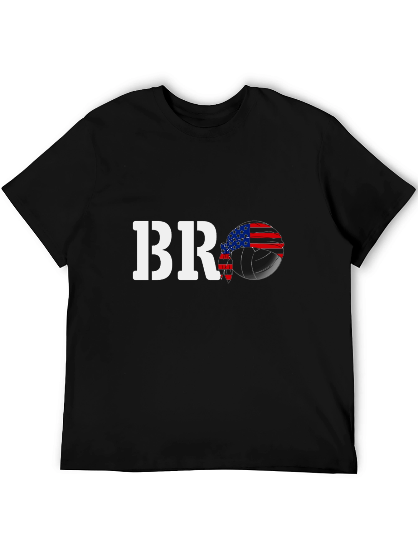 BRO Volleyball USA Flag T-Shirt