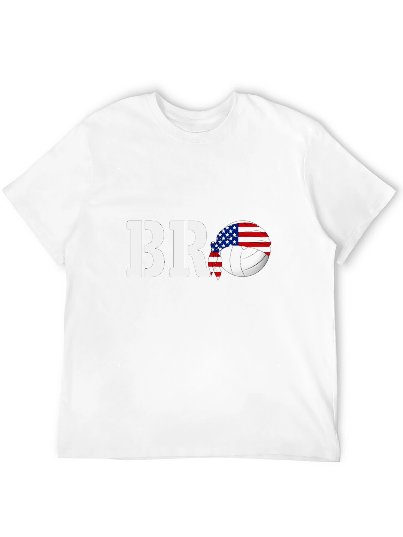 BRO Volleyball USA Flag T-Shirt