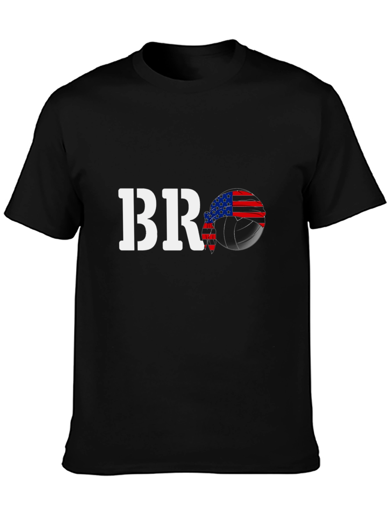 BRO Volleyball USA Flag T-Shirt
