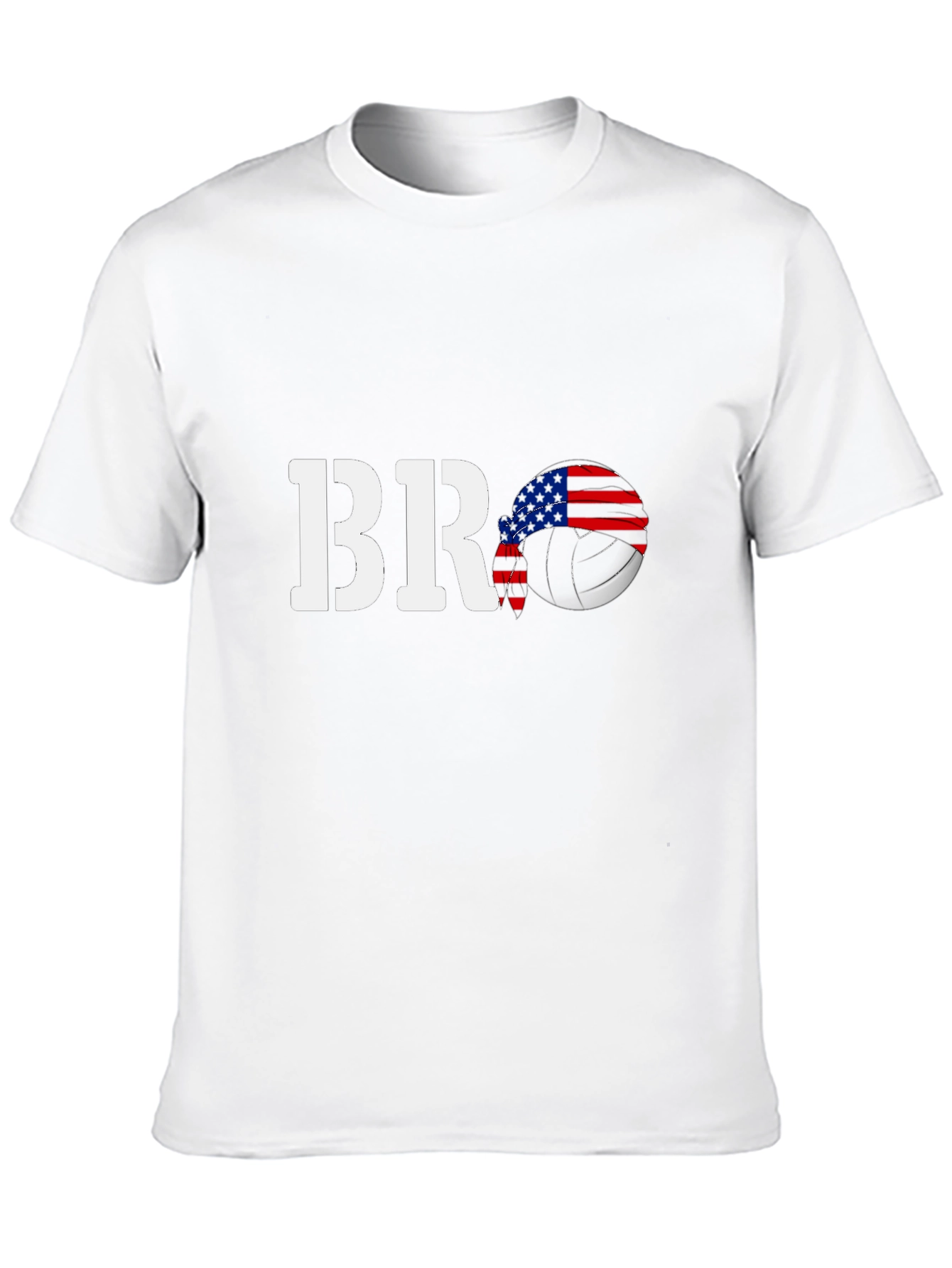 BRO Volleyball USA Flag T-Shirt