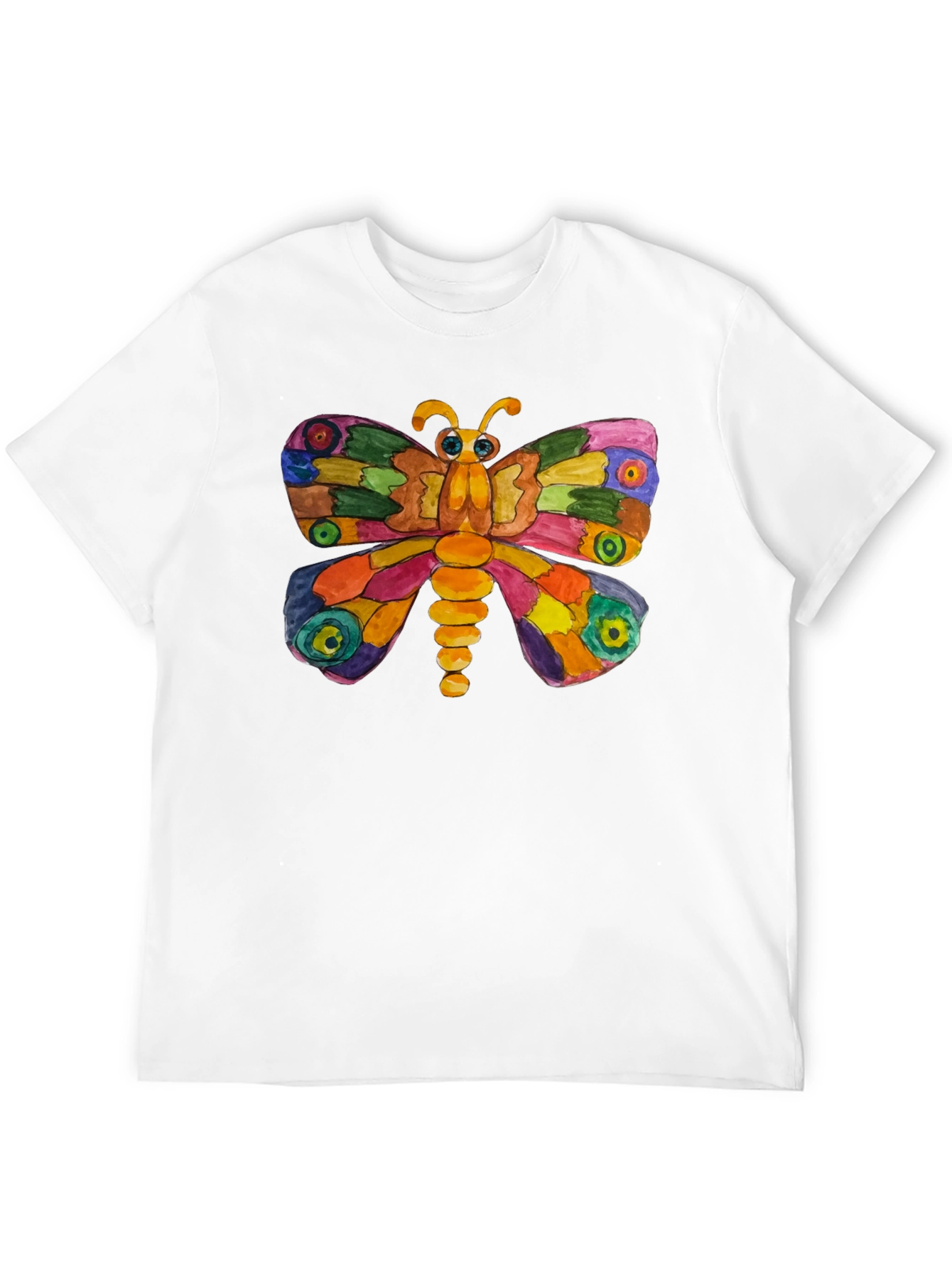 Colorful Butterfly Graphic T-Shirt