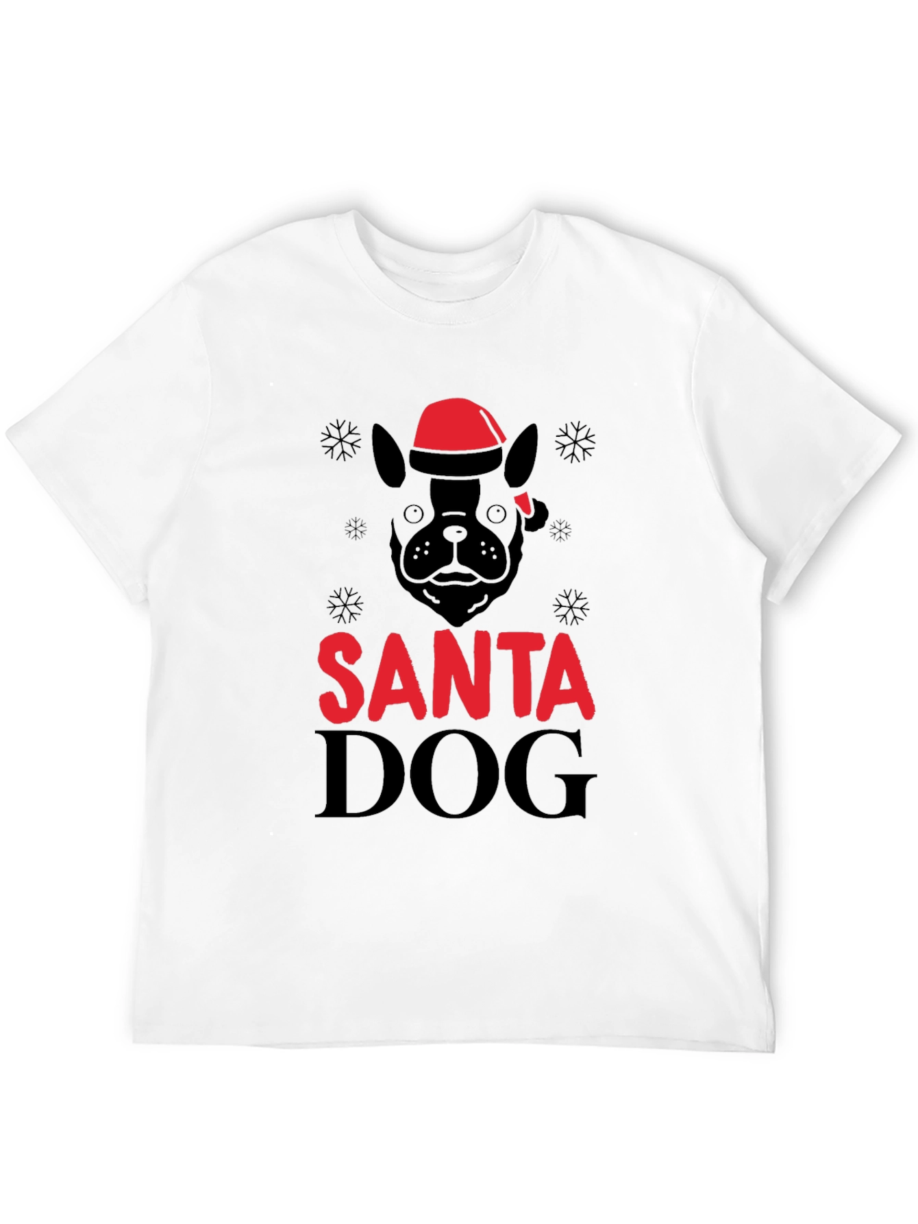 Santa Dog Graphic T-Shirt