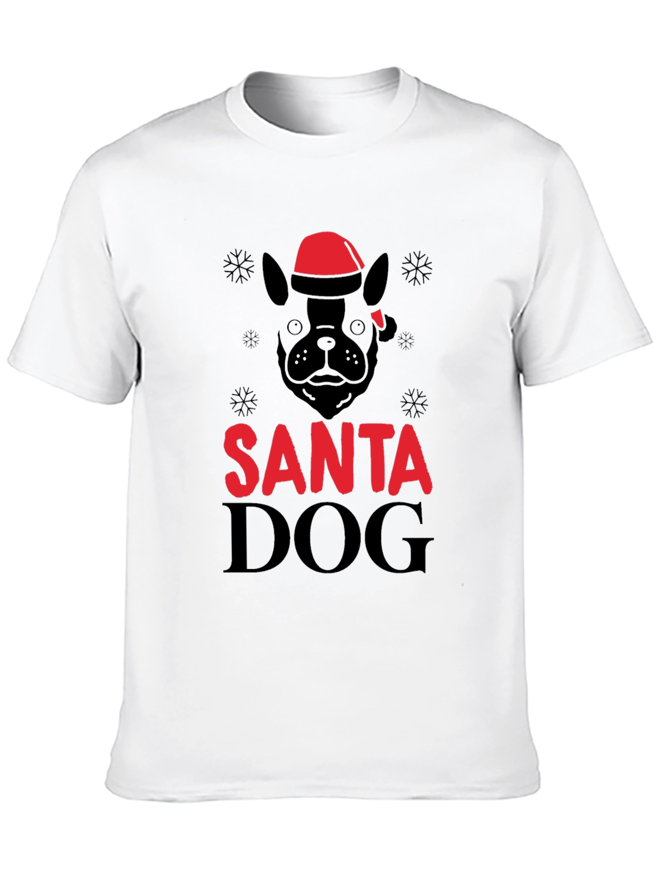 Santa Dog Graphic T-Shirt