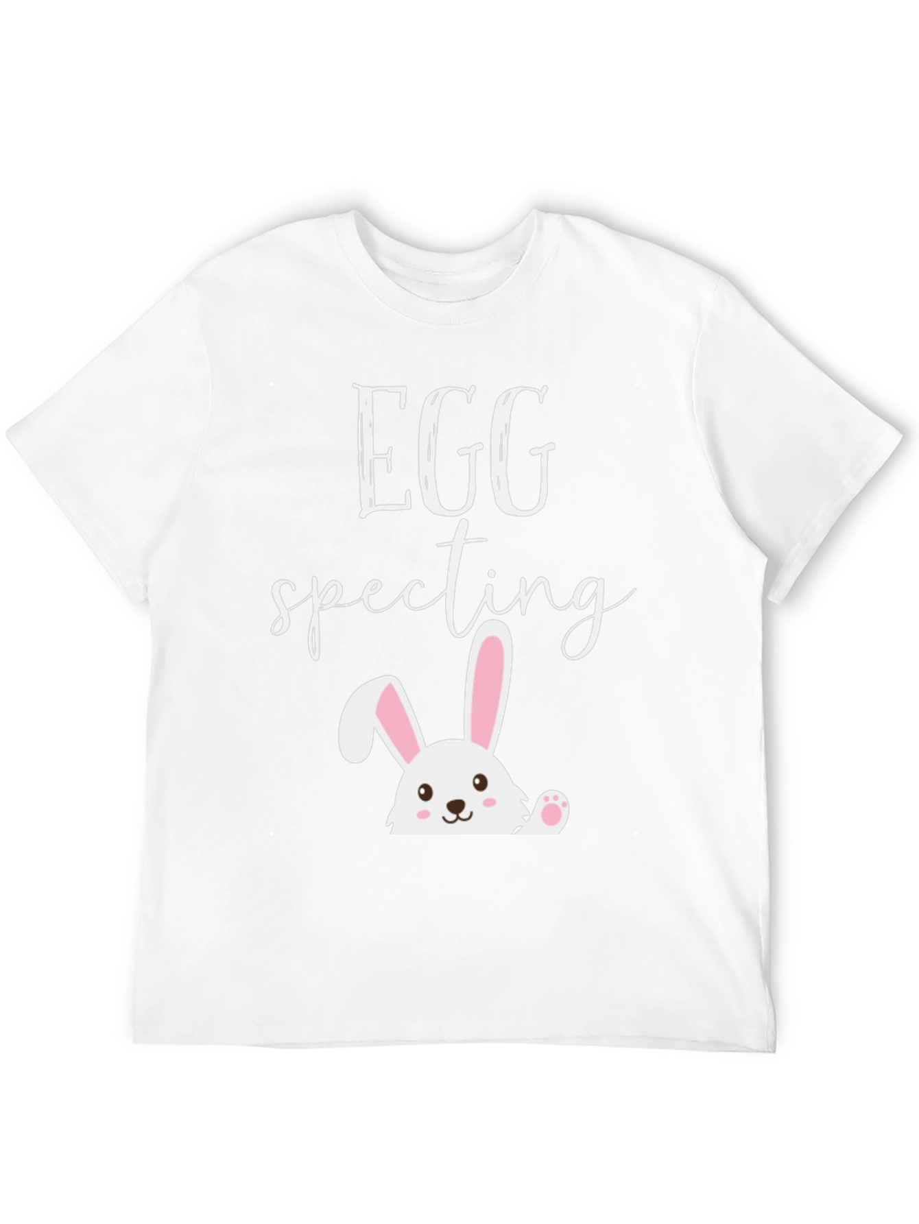 Eggspecting Easter Bunny Black Graphic T-Shirt