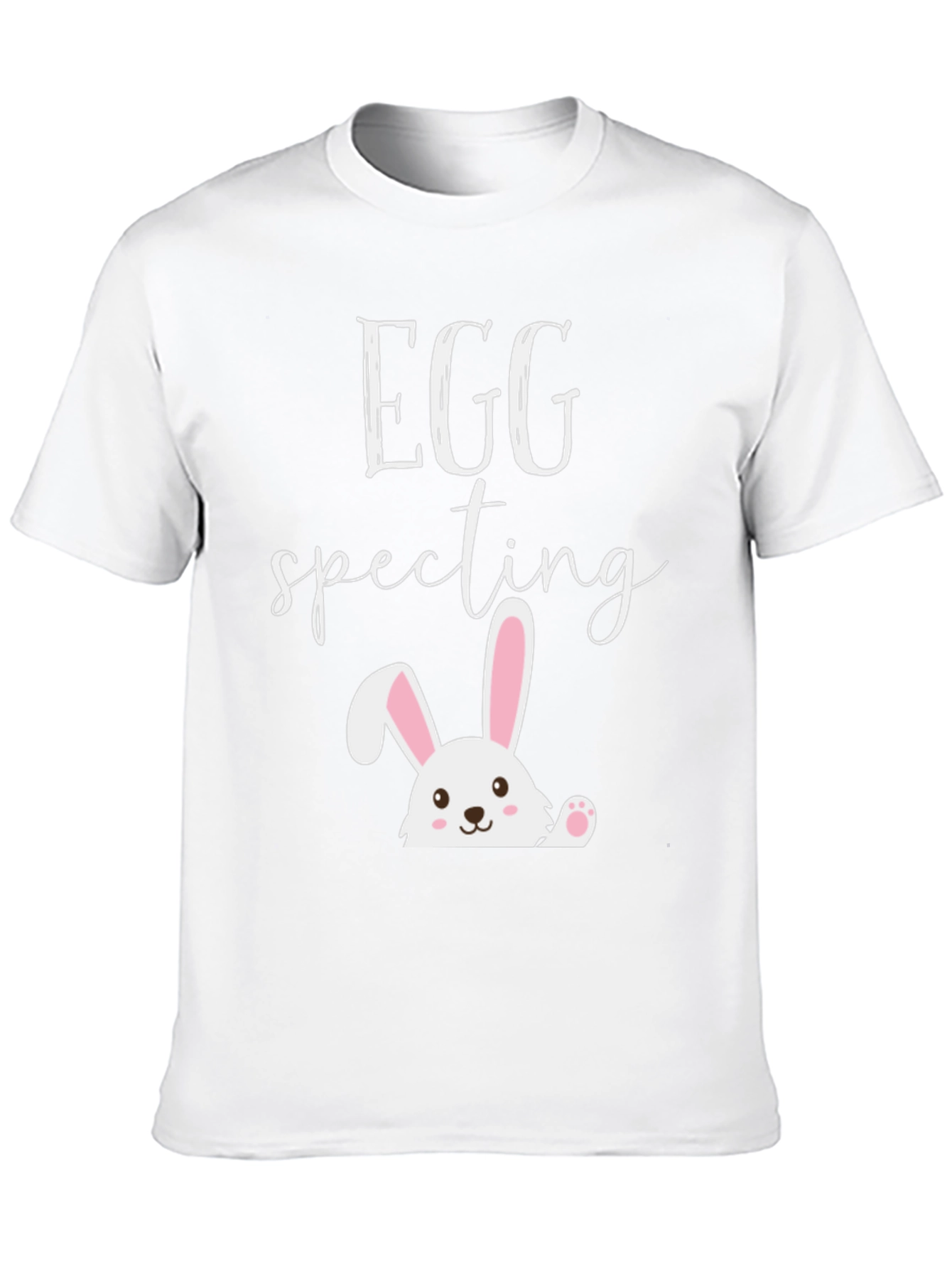 Eggspecting Easter Bunny Black Graphic T-Shirt