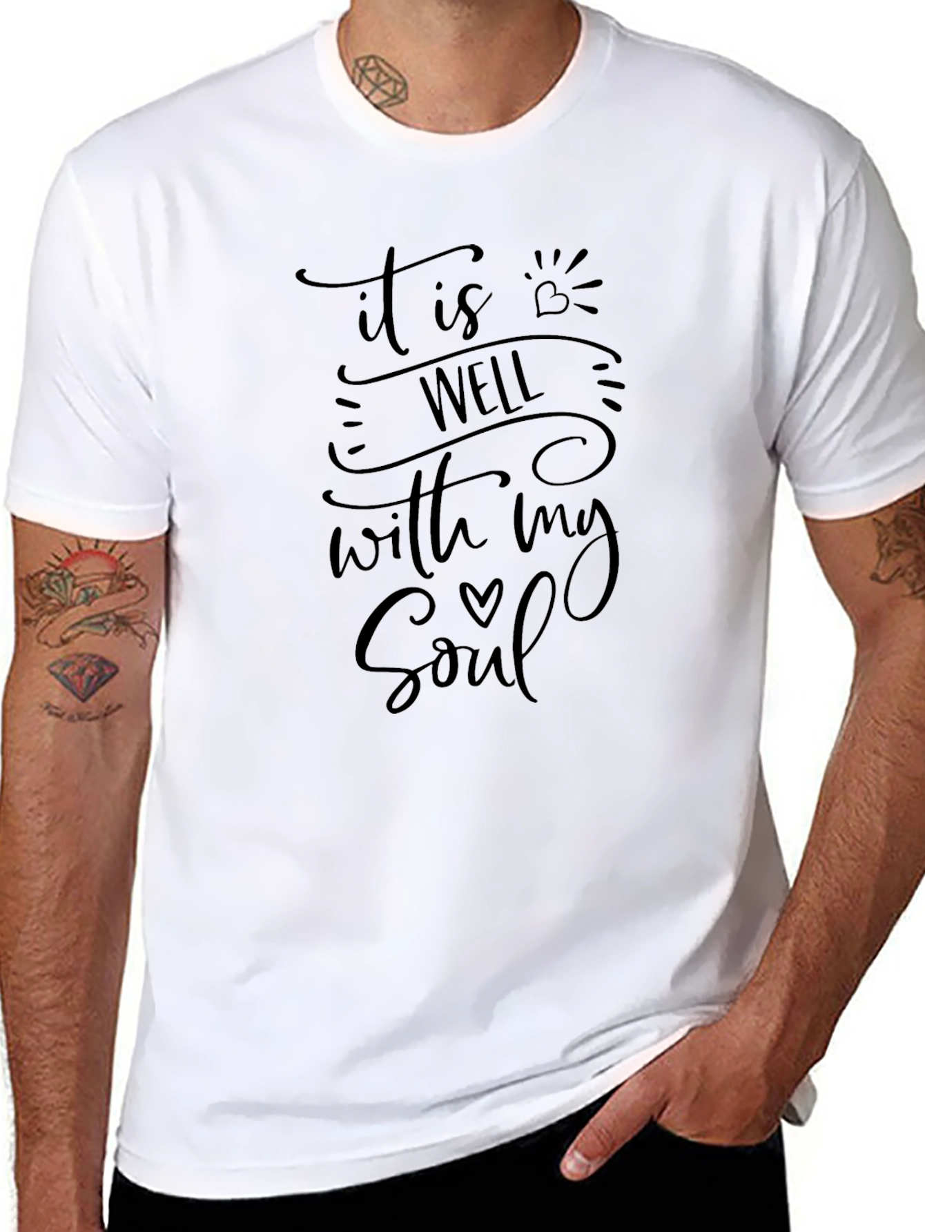 It Is Well With My Soul Black Tee
