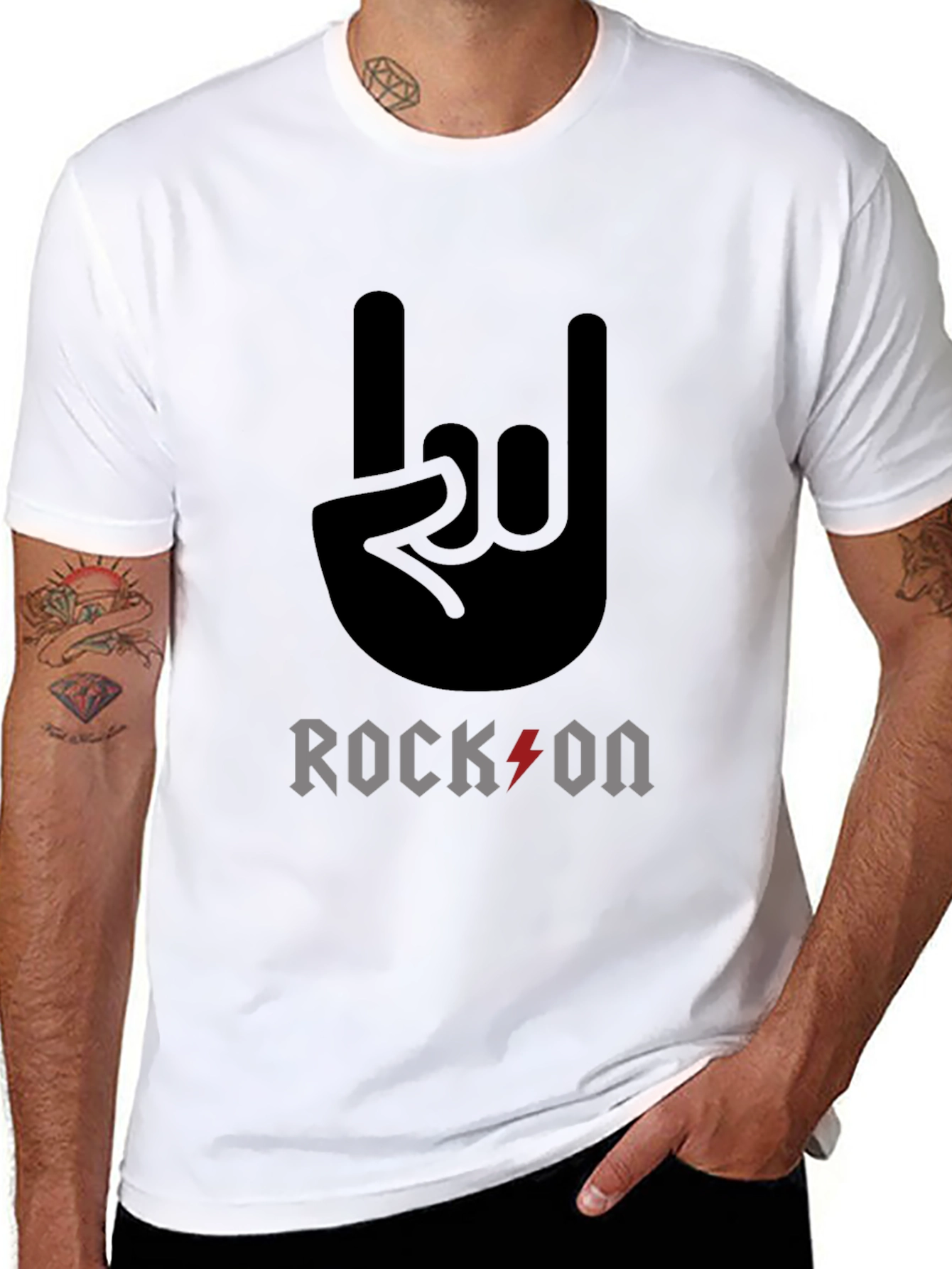 Rock On Graphic Tee - Classic Black