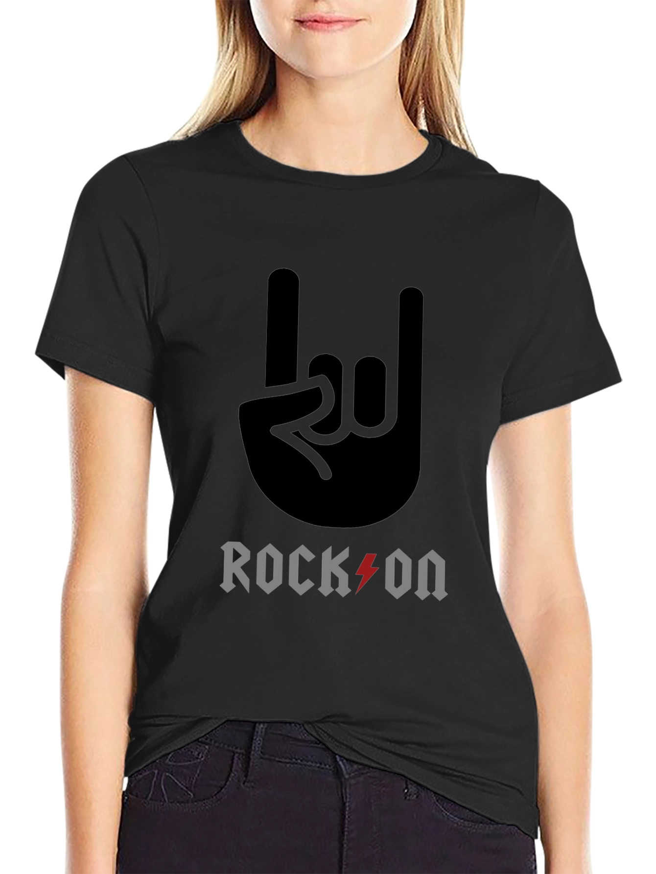 Rock On Graphic Tee - Classic Black