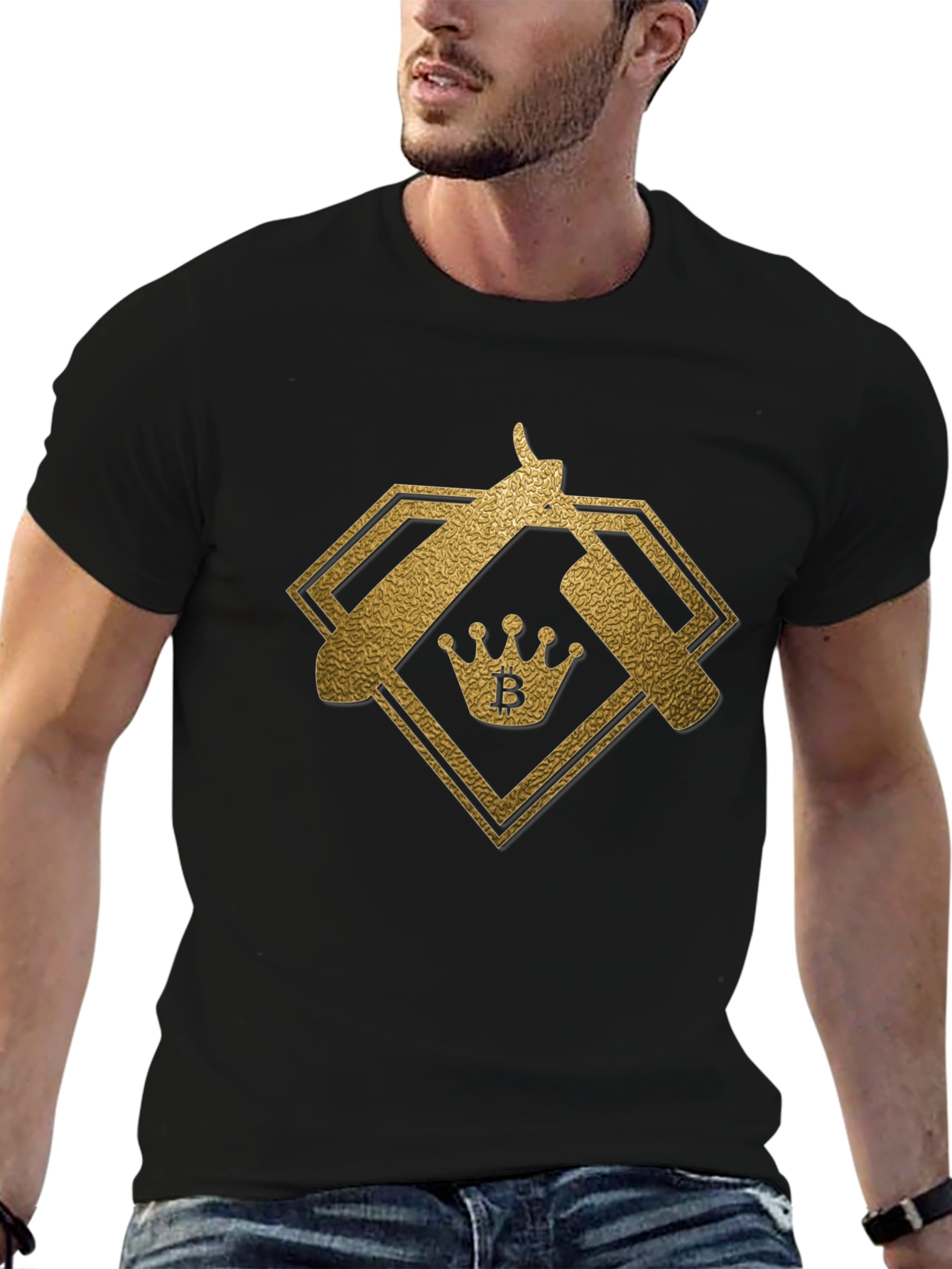 Bitcoin King Barber Tee - Crypto Style