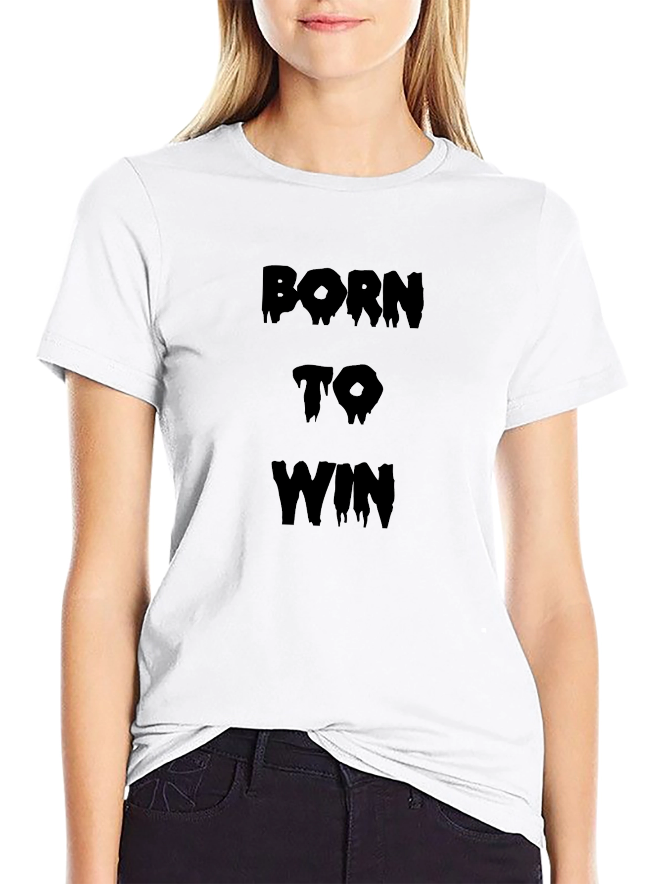 Born to Win Black Graphic T-Shirt