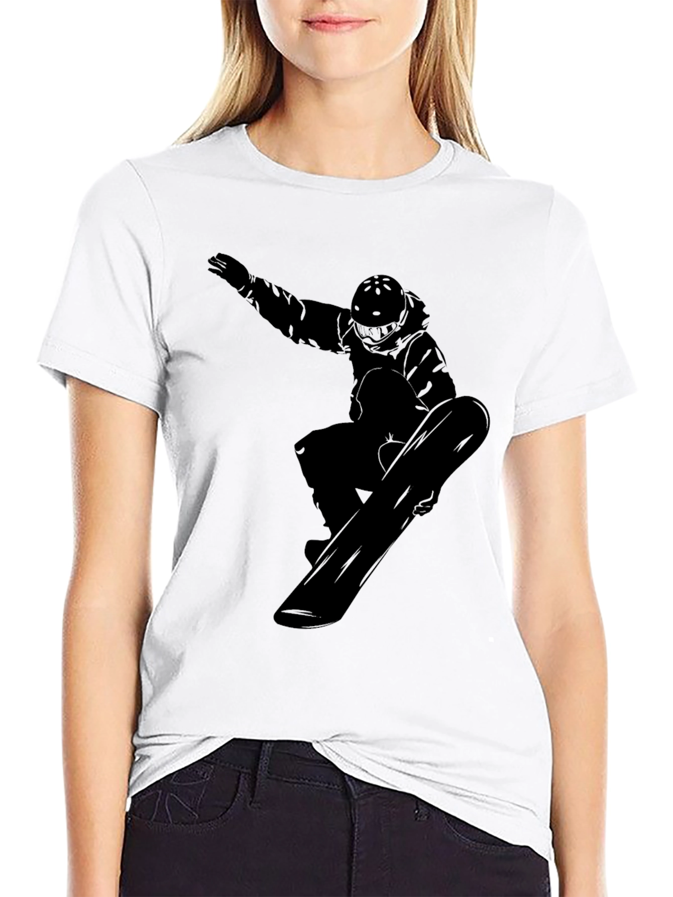 Black Snowboarder Graphic Tee