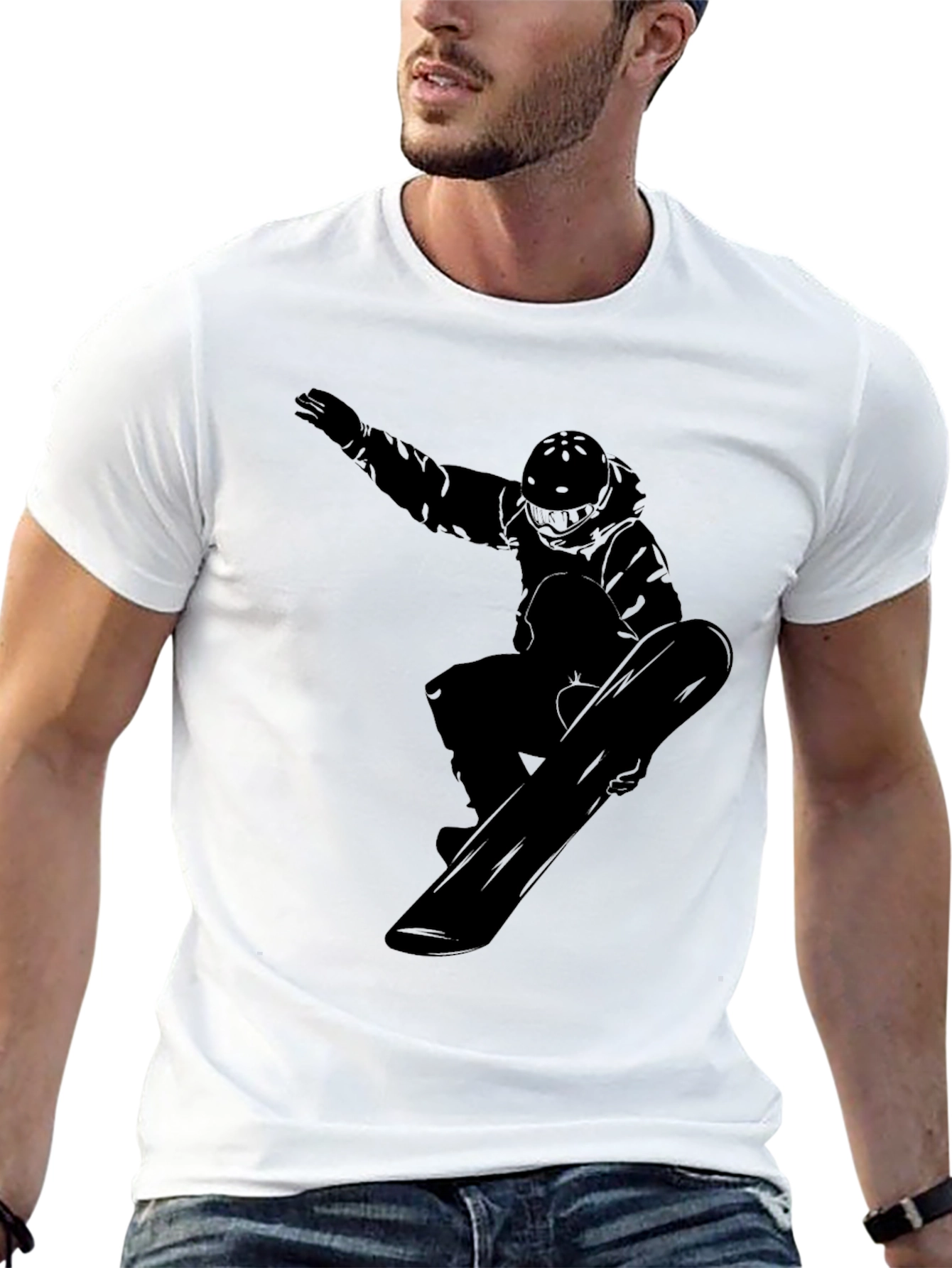 Black Snowboarder Graphic Tee