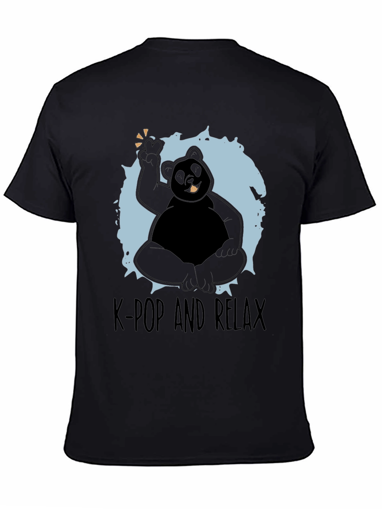 K-Pop and Relax T-Shirt - Panda Design
