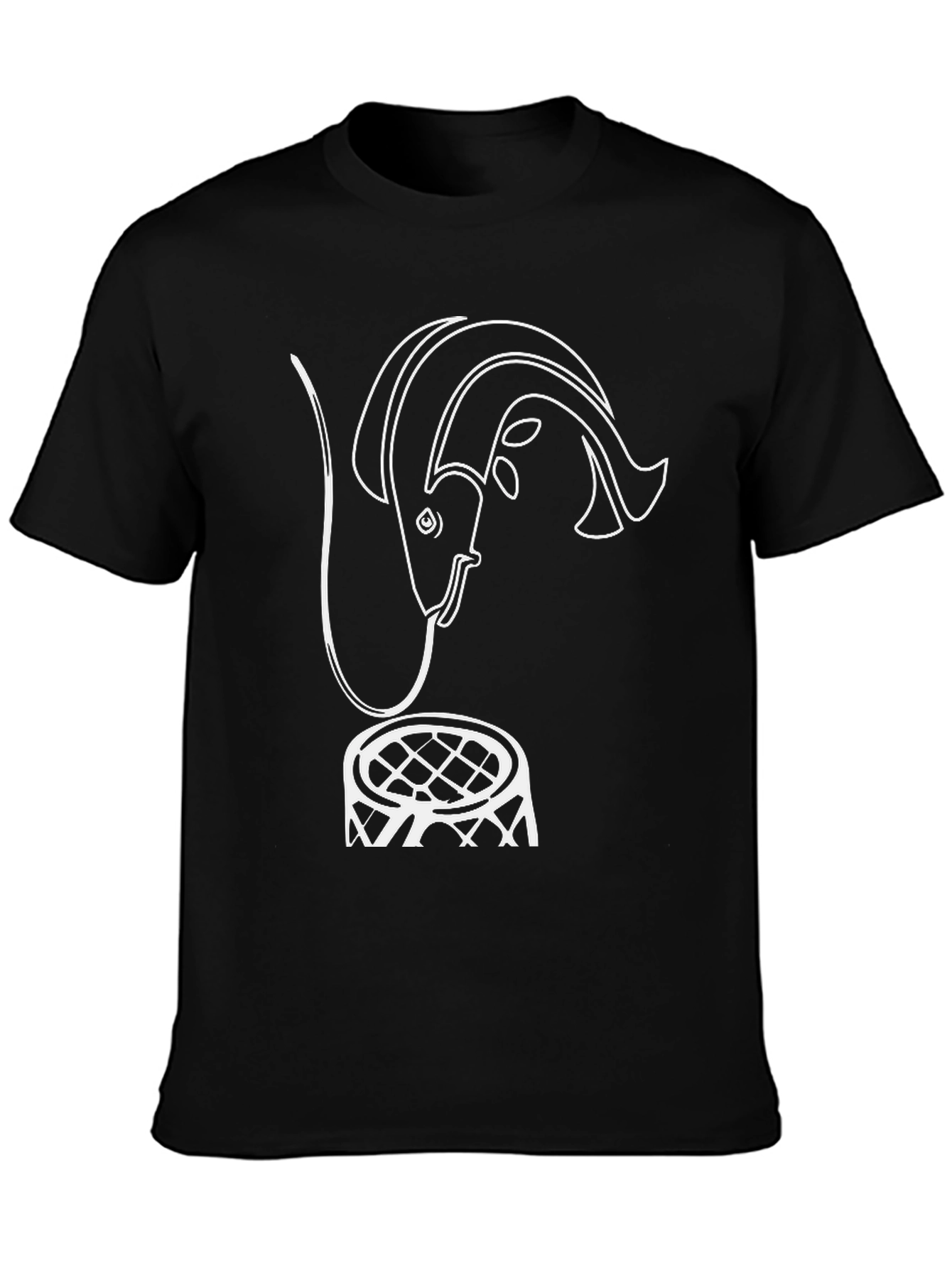 Fish & Net Graphic T-Shirt