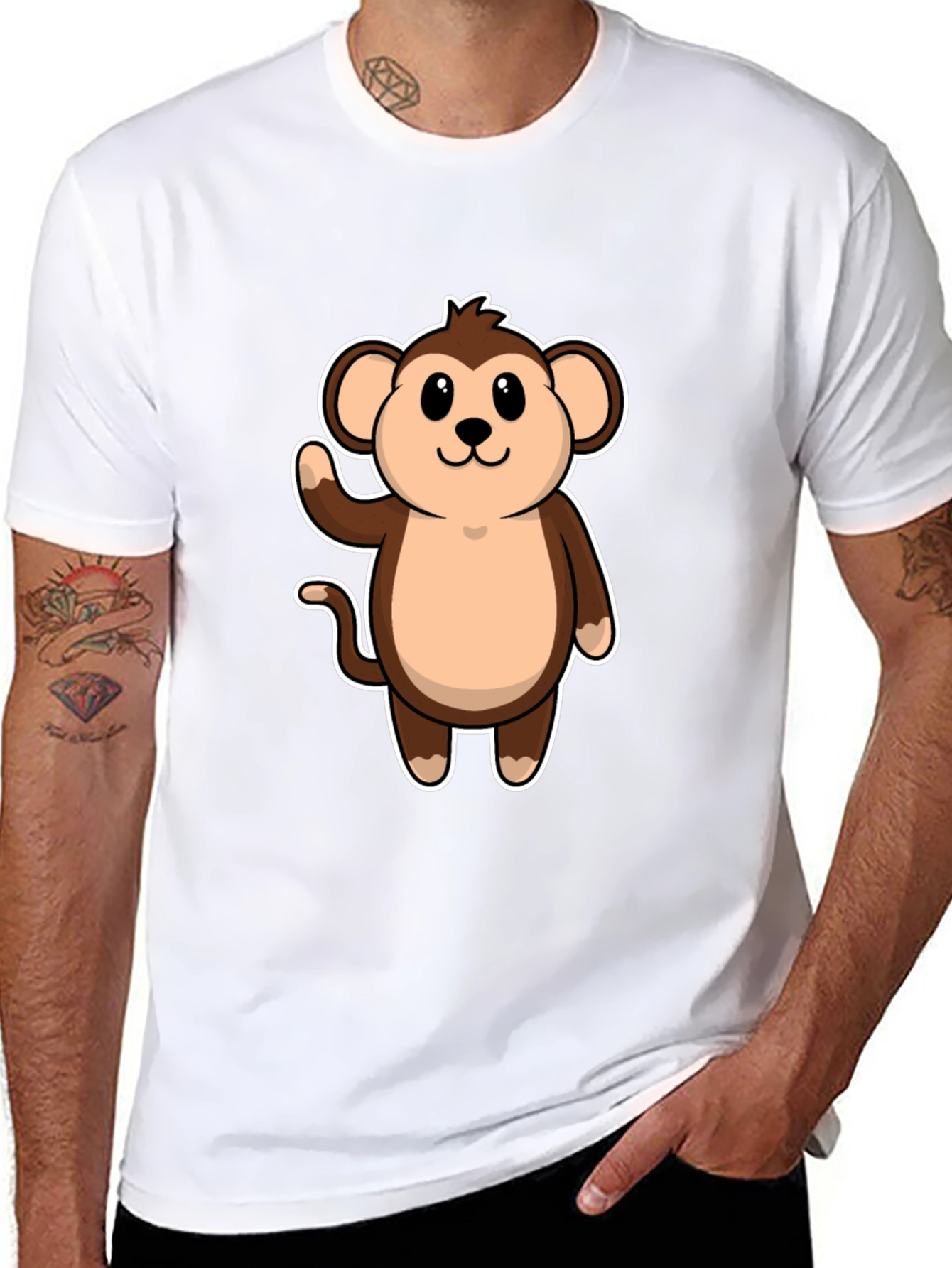 Monkey Graphic Tee - Soft Cotton Casual T-Shirt