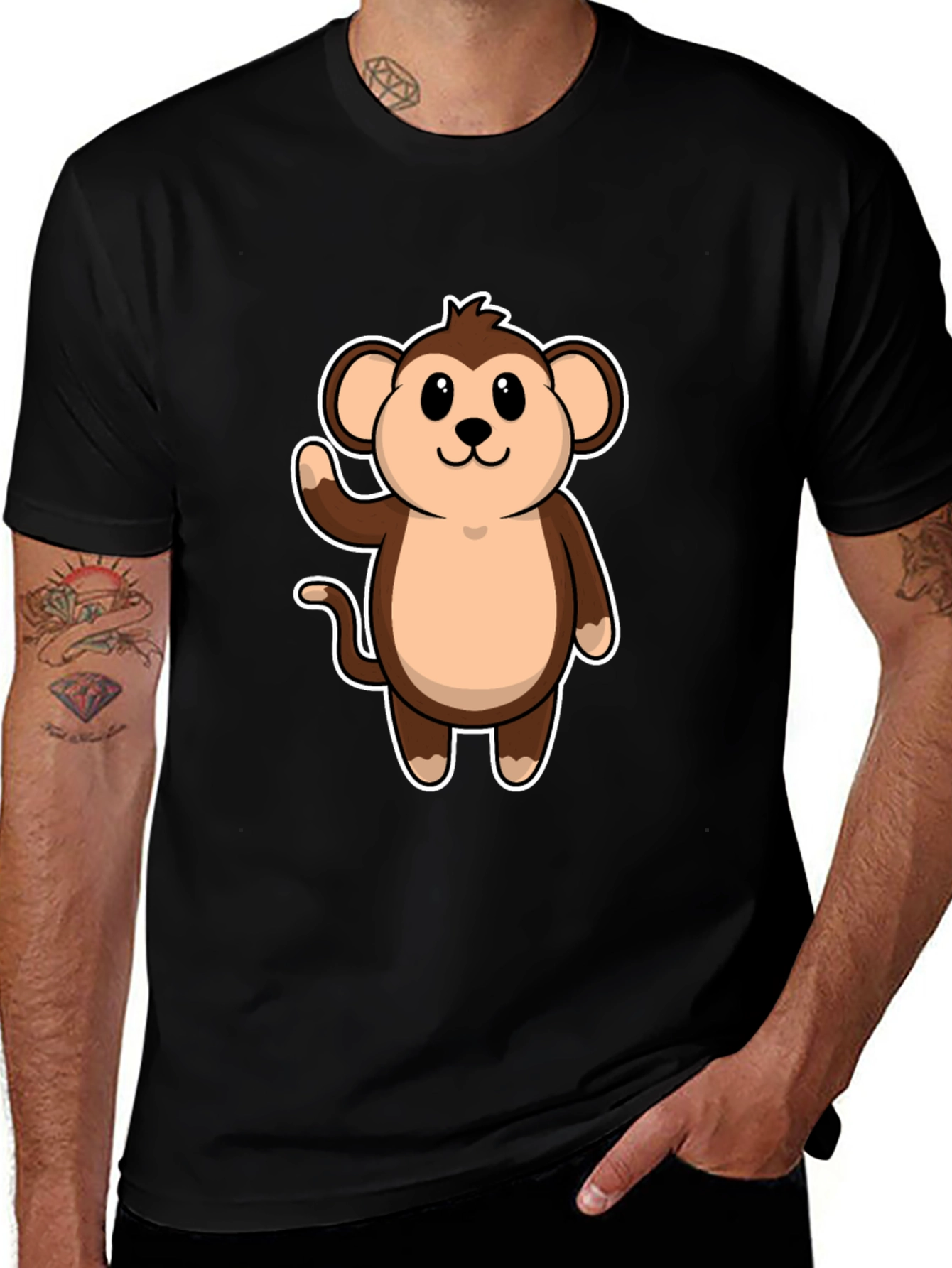 Monkey Graphic Tee - Soft Cotton Casual T-Shirt