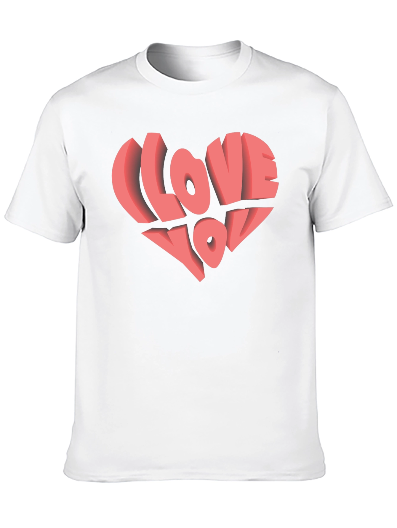 I Love You Heart Graphic Black T-Shirt