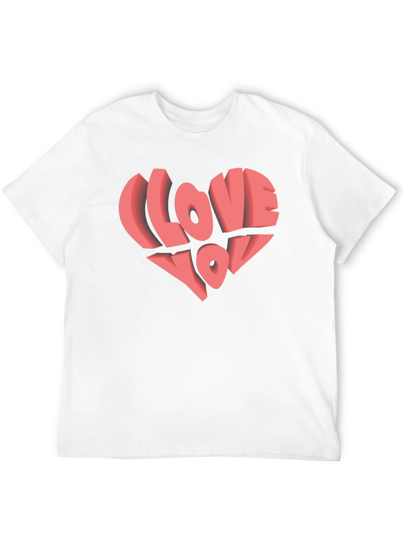 I Love You Heart Graphic Black T-Shirt