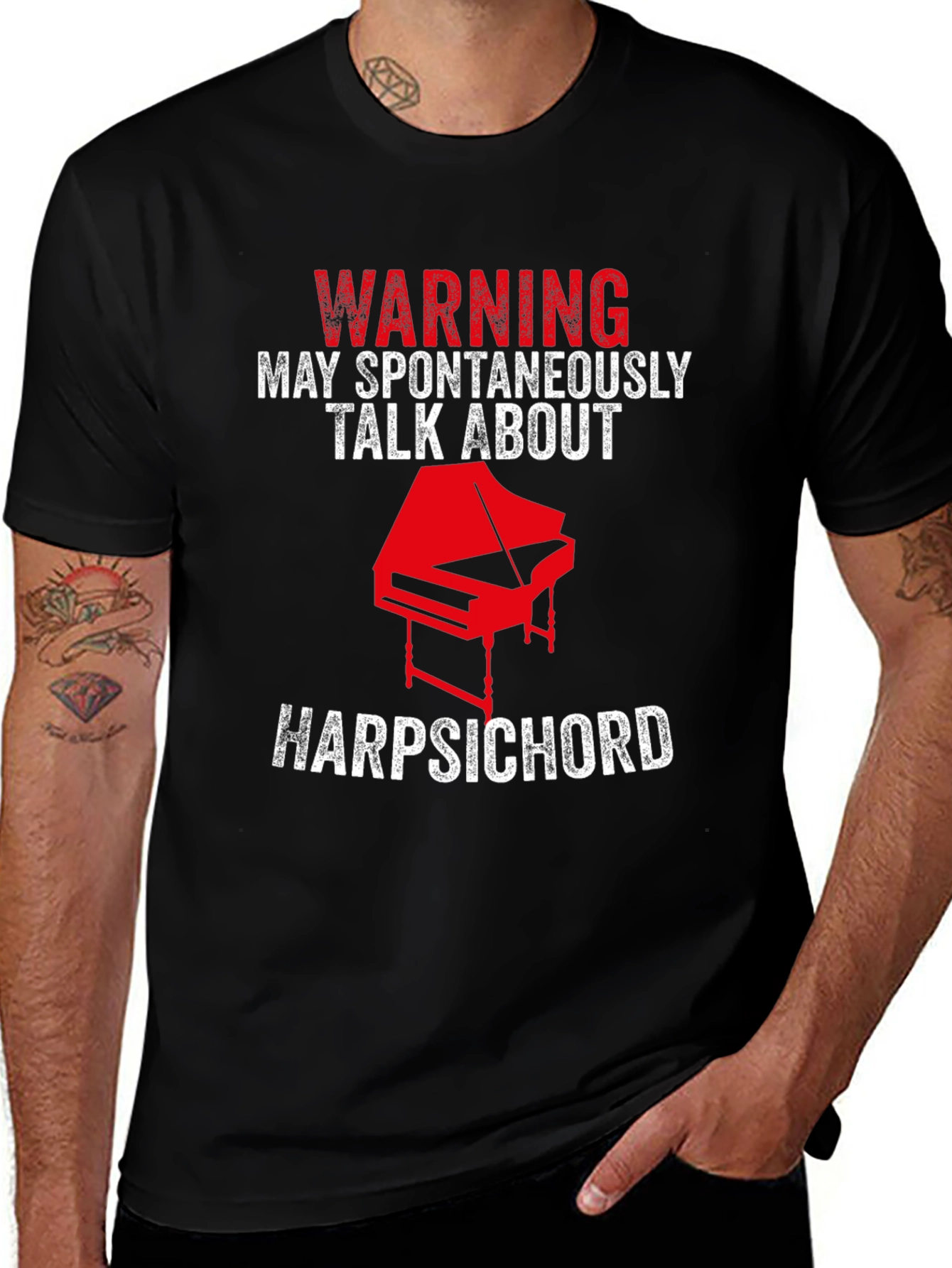 Warning: May Spontaneously Talk About Harpsichord T-Shirt