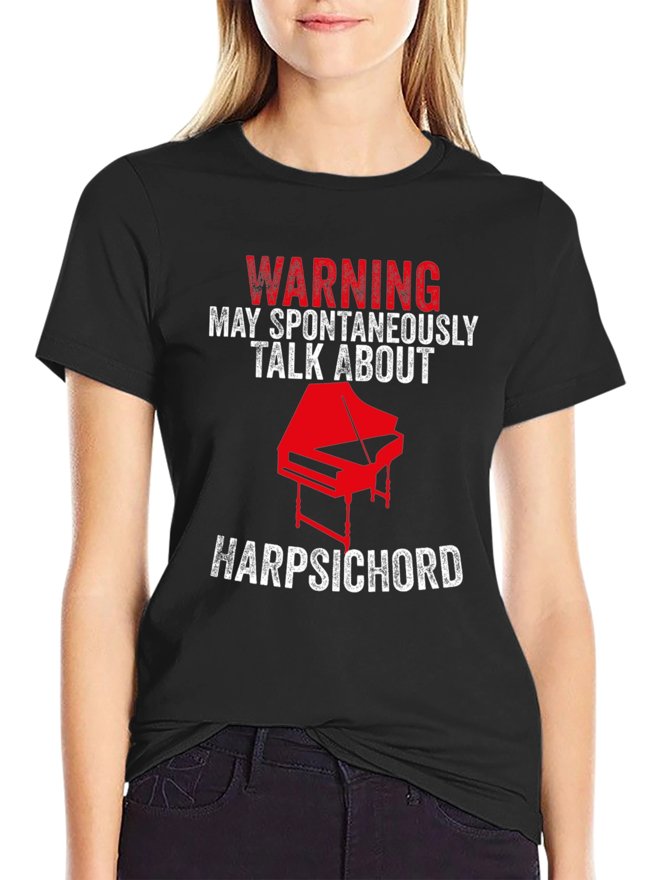 Warning: May Spontaneously Talk About Harpsichord T-Shirt
