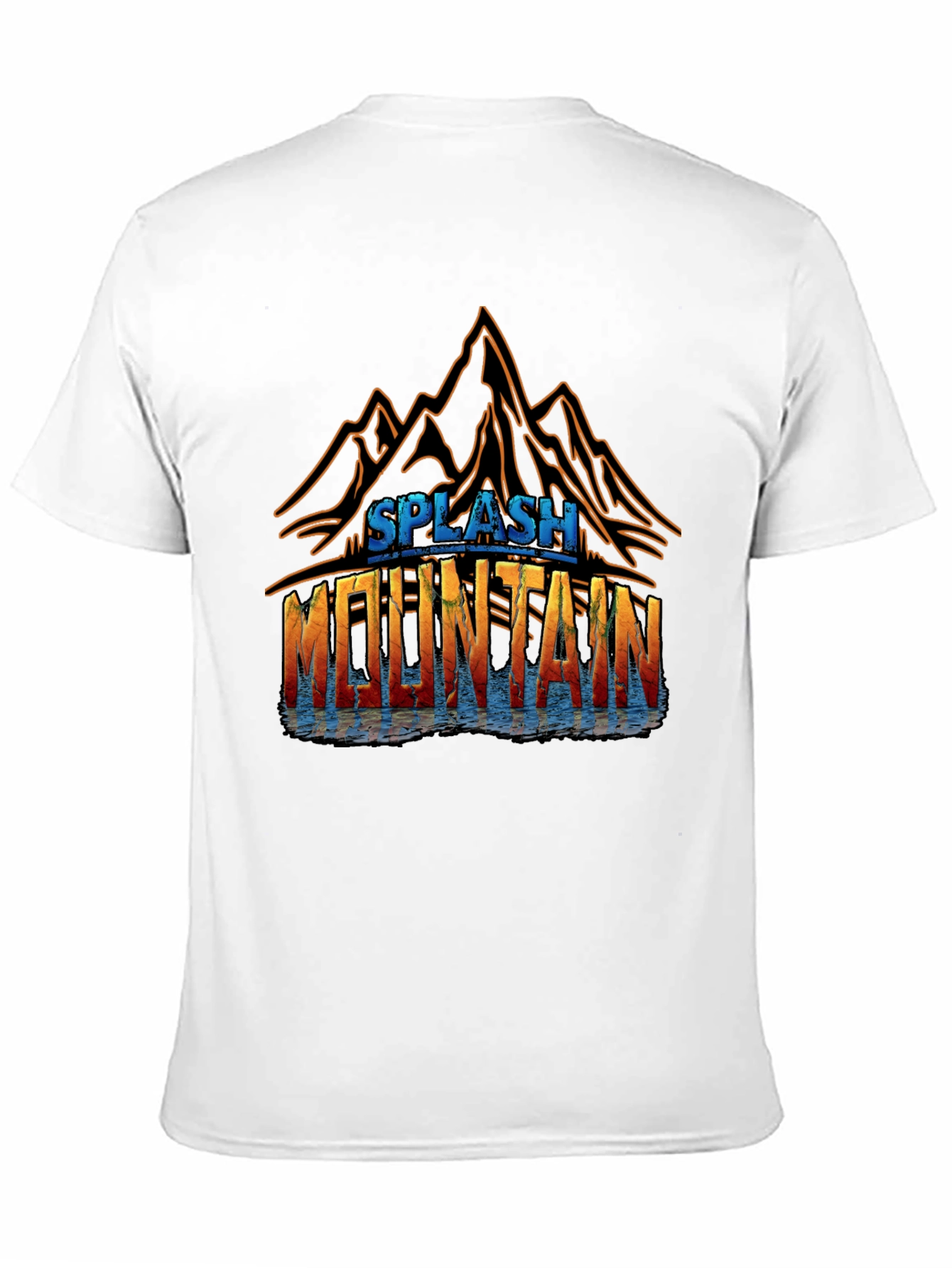 Splash Mountain Graphic Tee - Black Cotton Blend