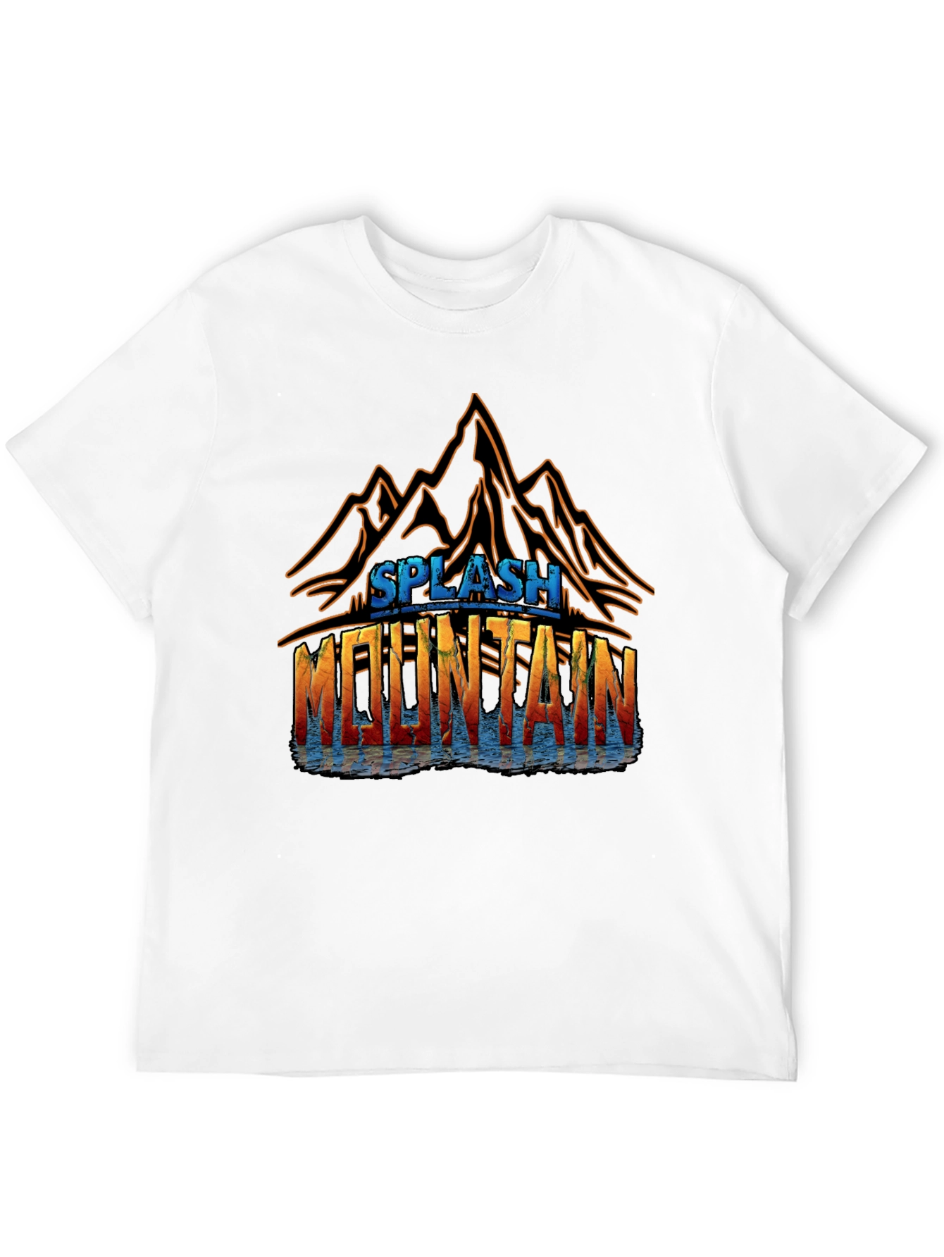 Splash Mountain Graphic Tee - Black Cotton Blend