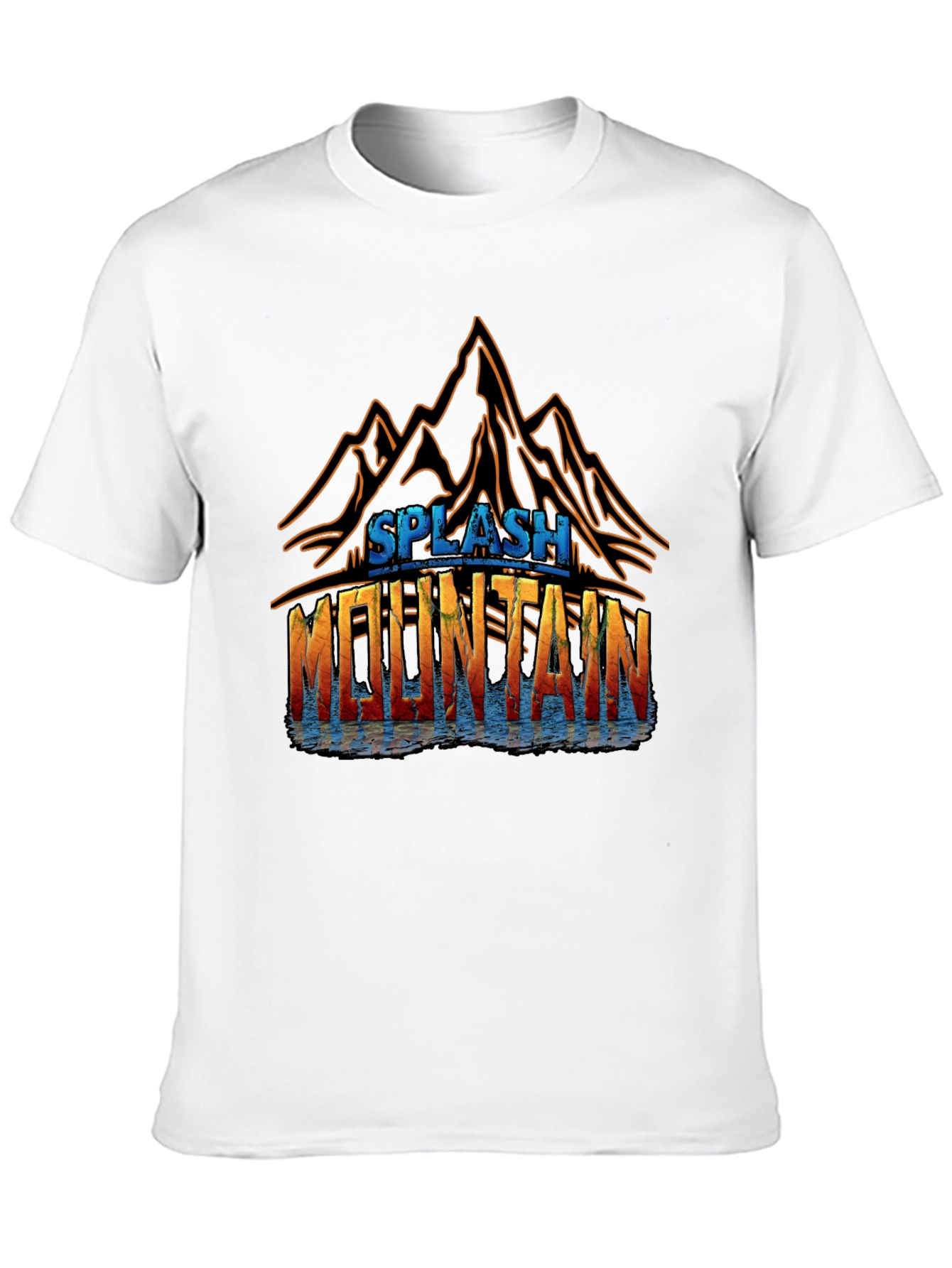 Splash Mountain Graphic Tee - Black Cotton Blend