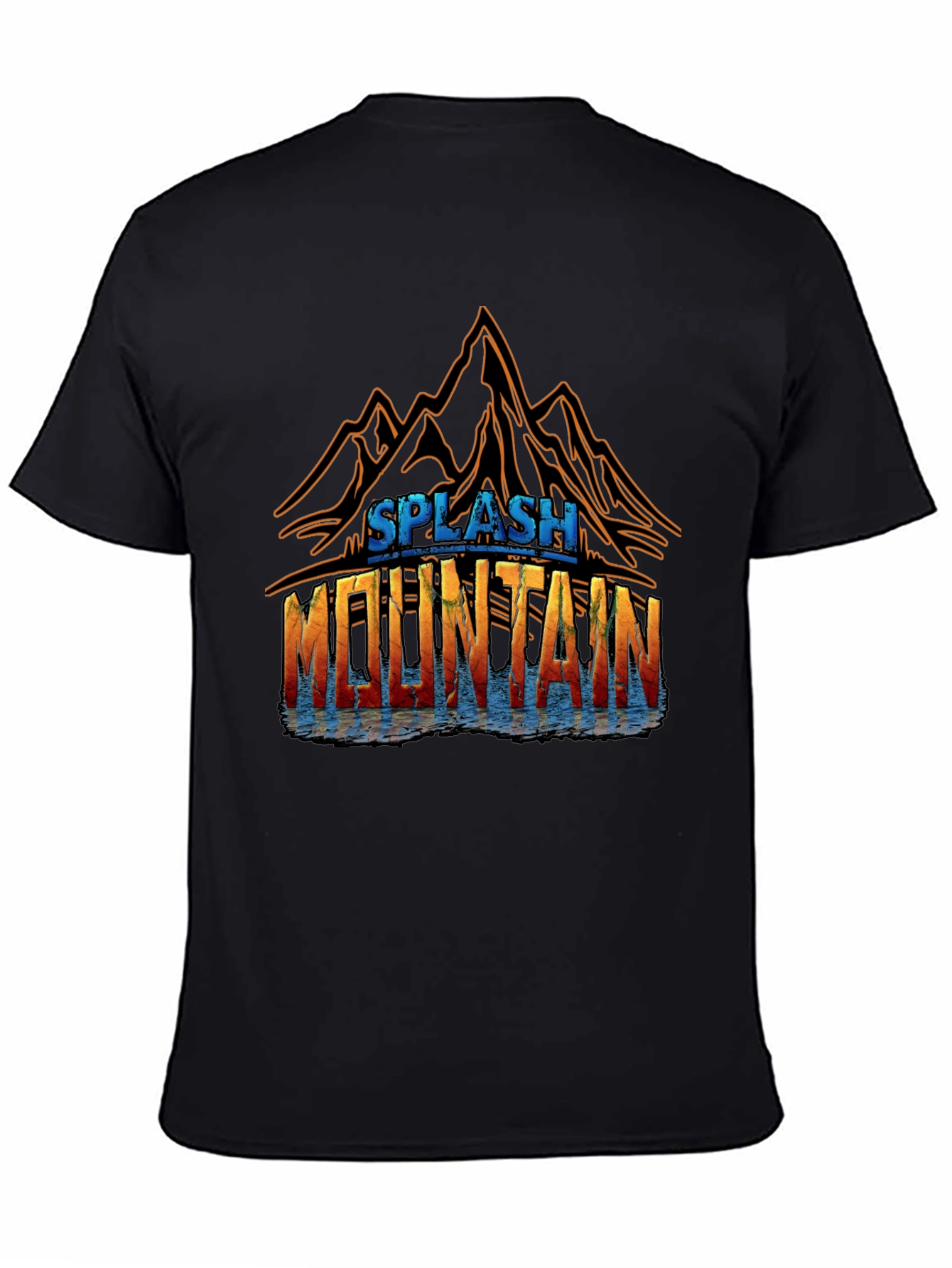 Splash Mountain Graphic Tee - Black Cotton Blend