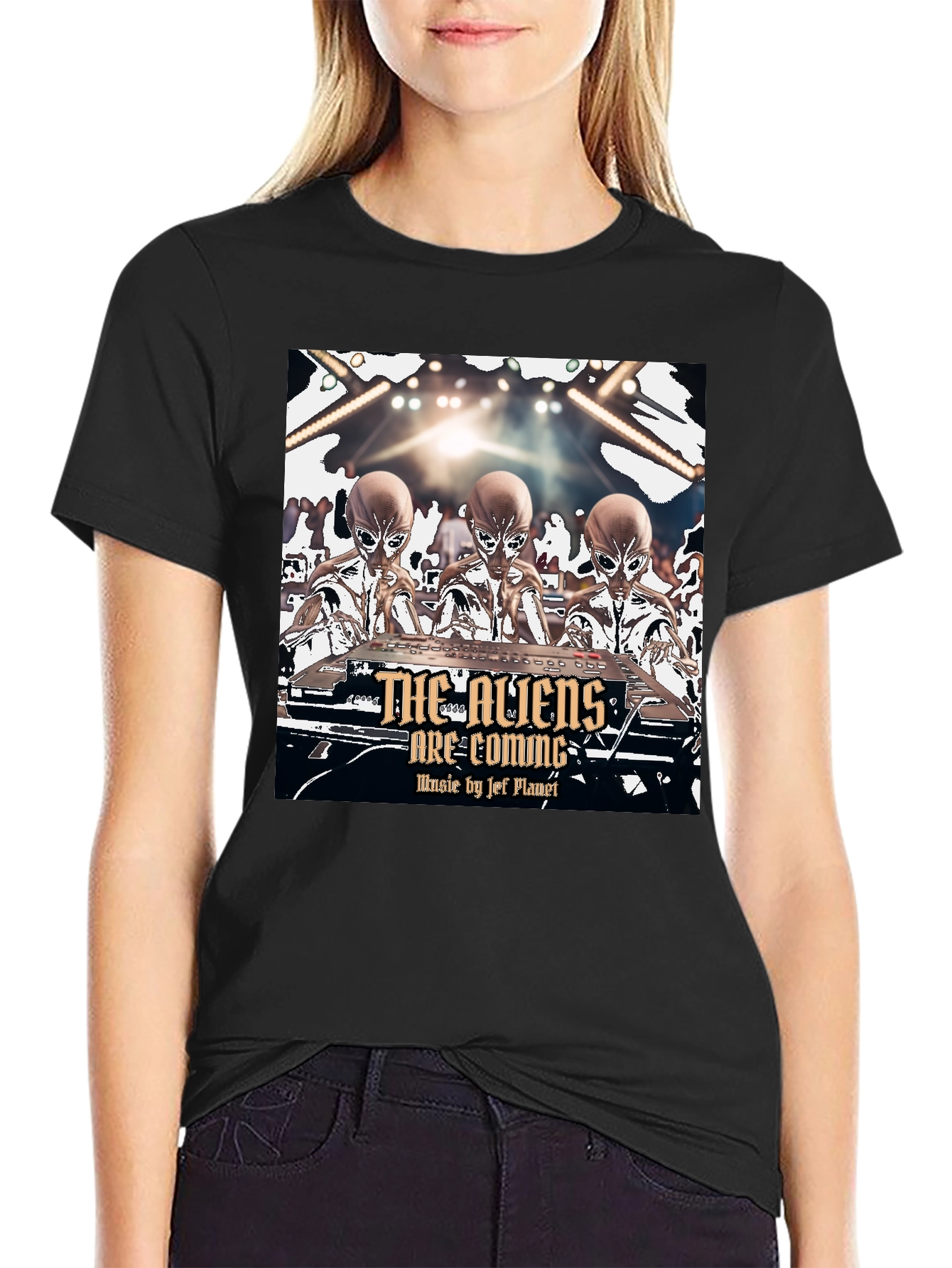Aliens Are Coming T-Shirt - Jef Planet Music