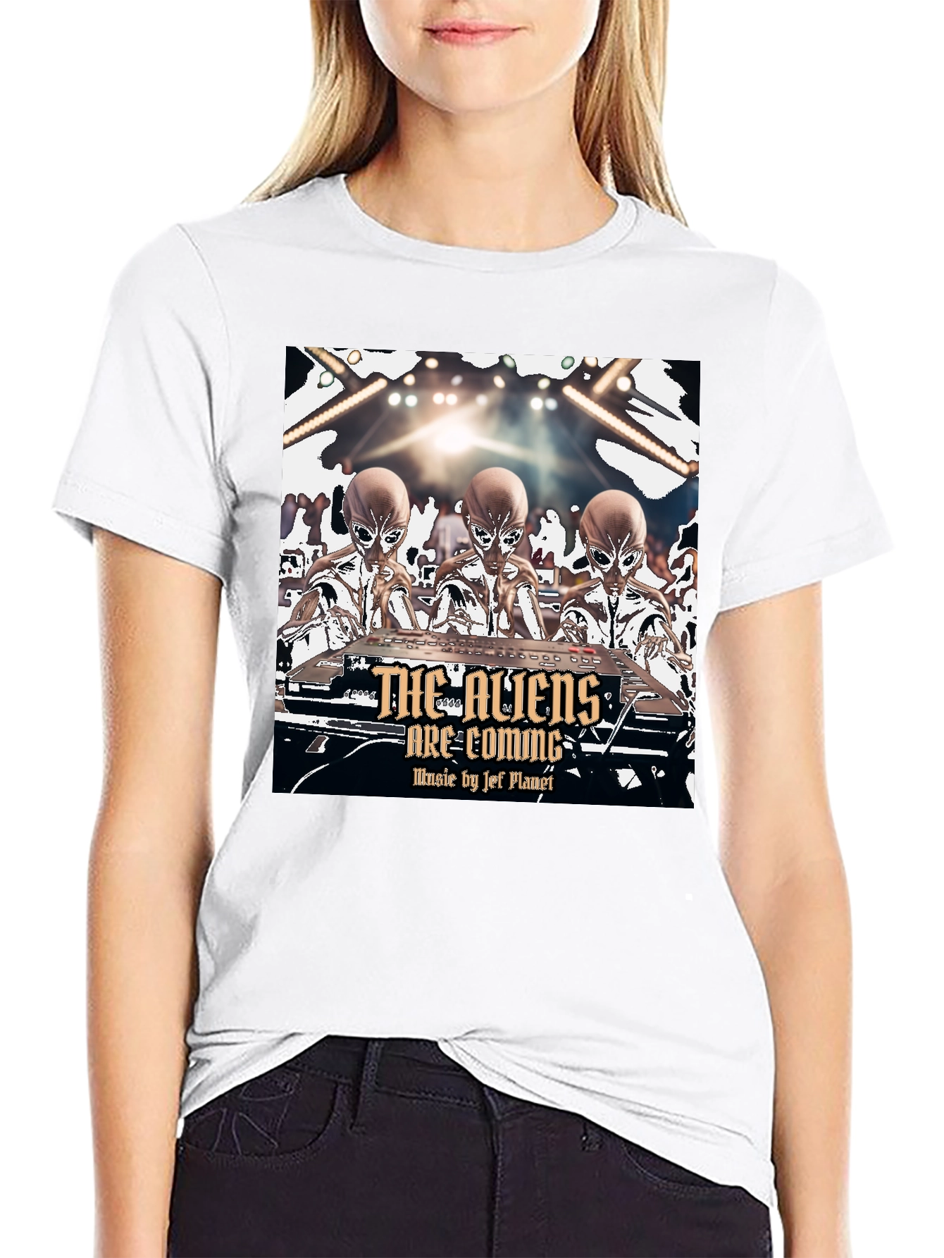 Aliens Are Coming T-Shirt - Jef Planet Music
