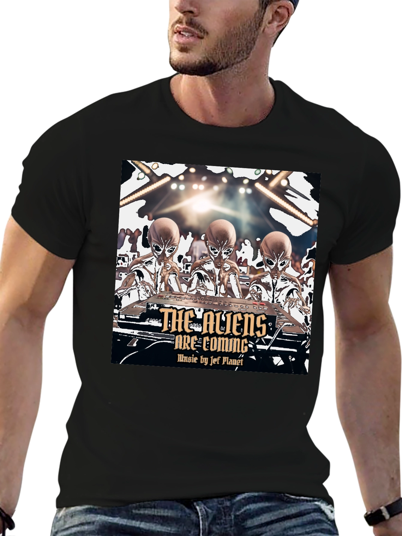 Aliens Are Coming T-Shirt - Jef Planet Music