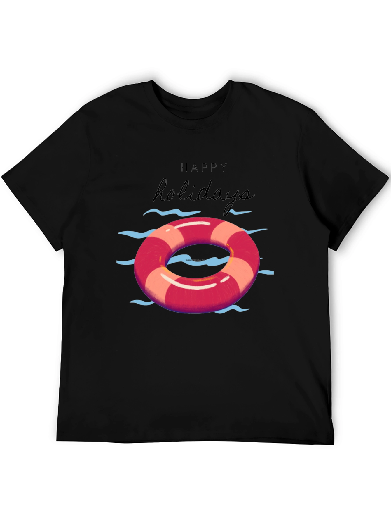 Happy Holidays Life Preserver Graphic Tee