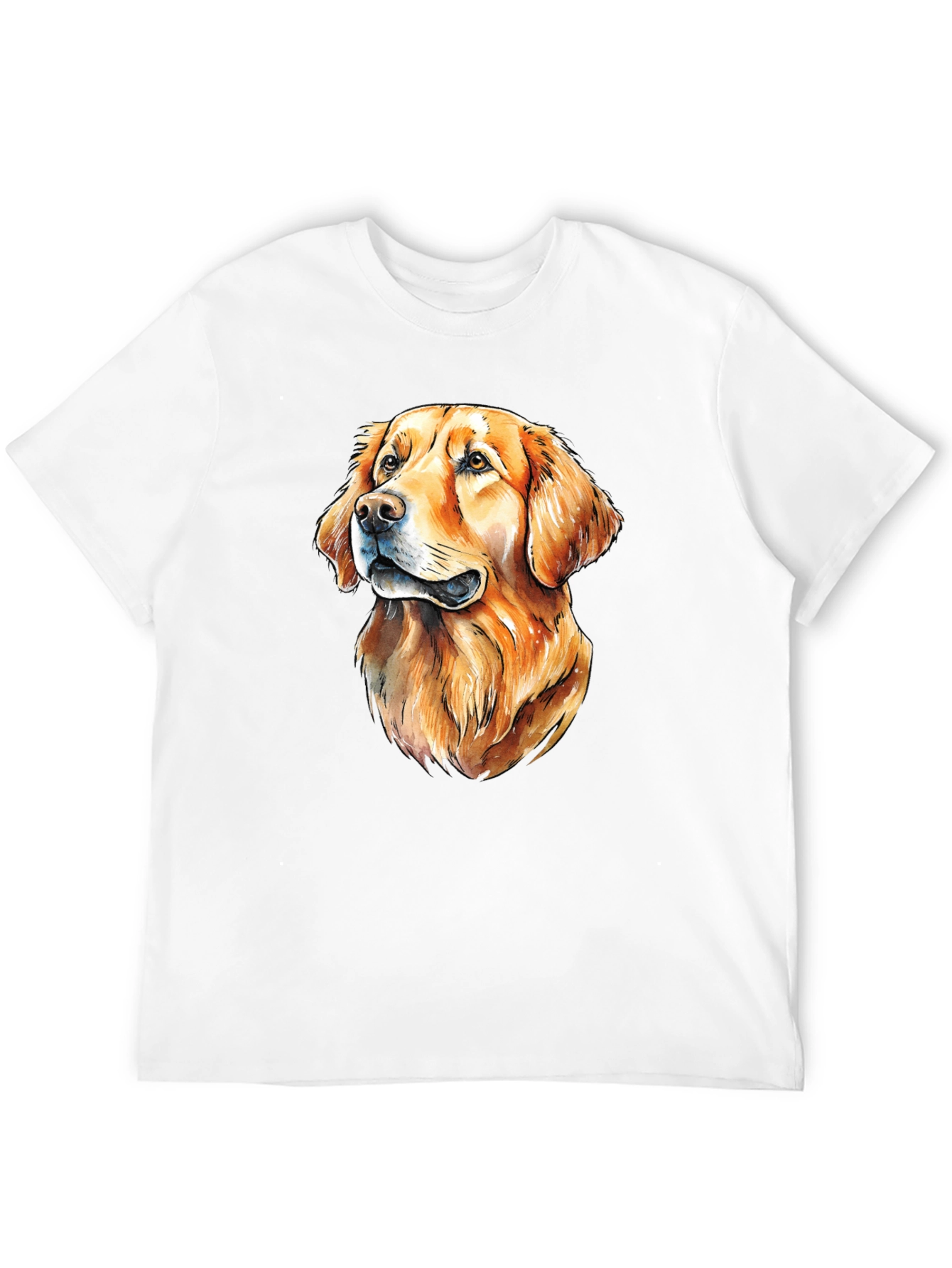 Golden Retriever Dog Graphic Tee - Black T-Shirt